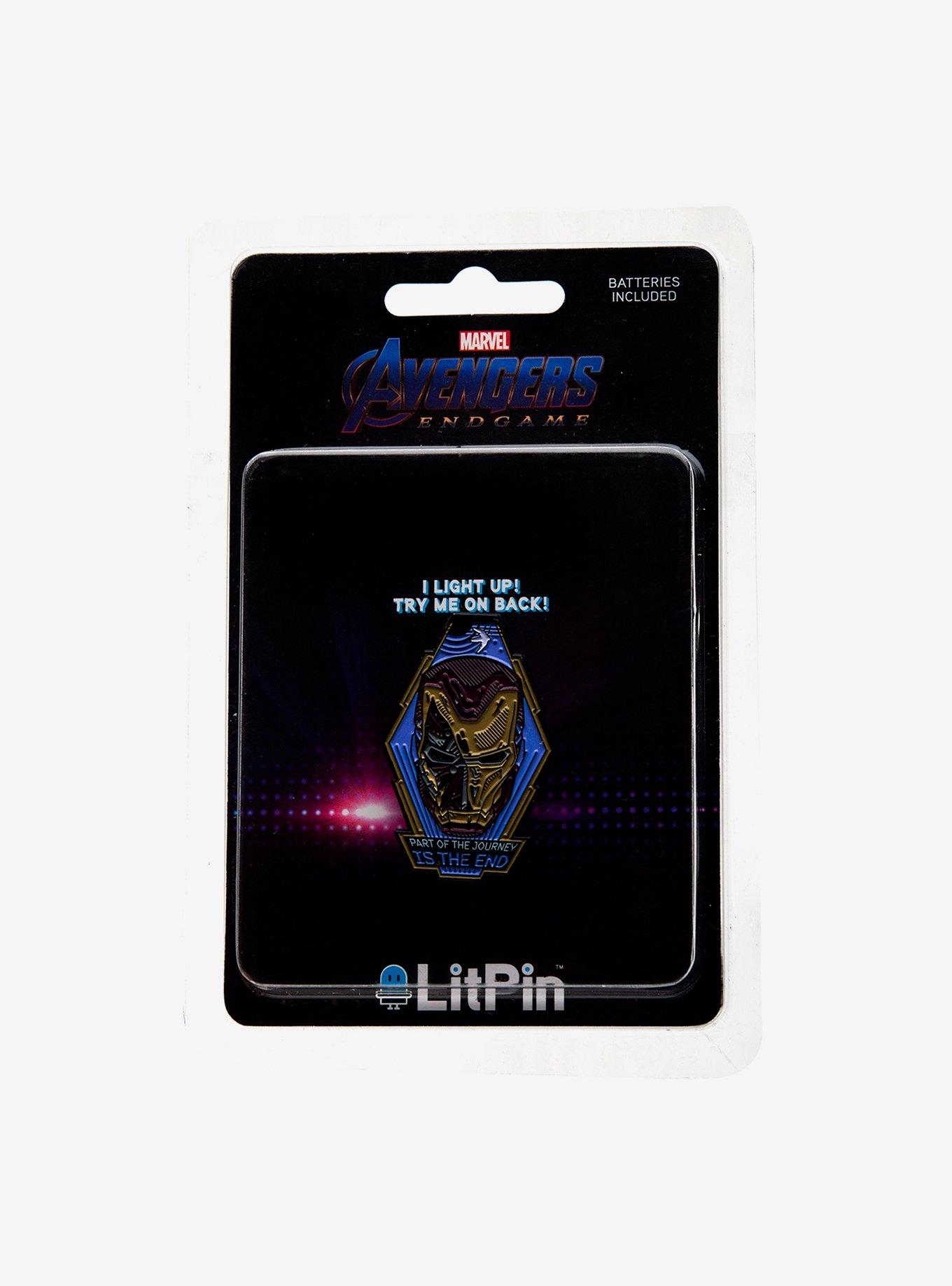 Marvel Avengers Endgame Iron Man Helmet Lightning Pin, , alternate