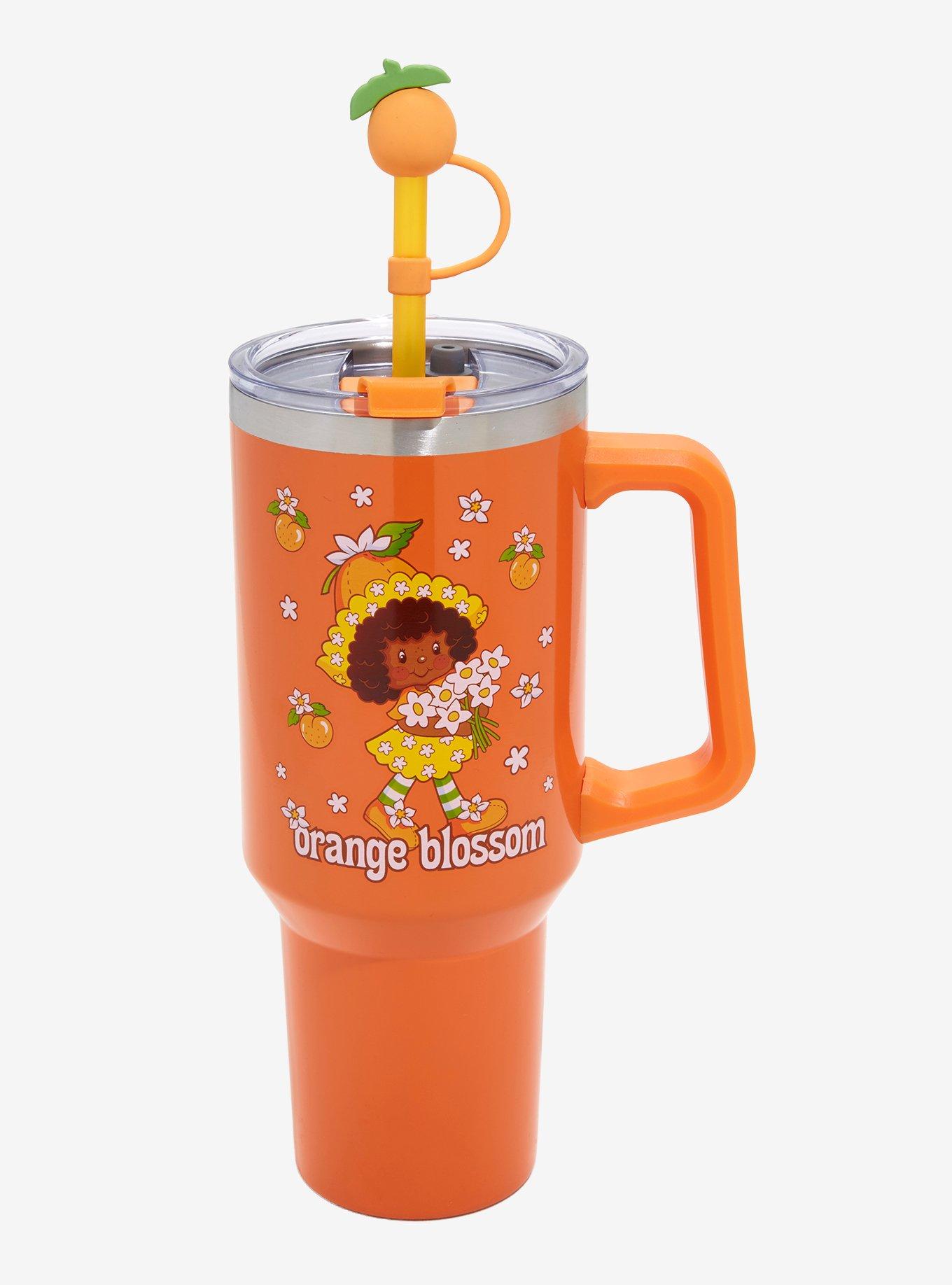 Strawberry Shortcake Orange Blossom Straw Tumbler with Handle — BoxLunch Exclusive, , hi-res