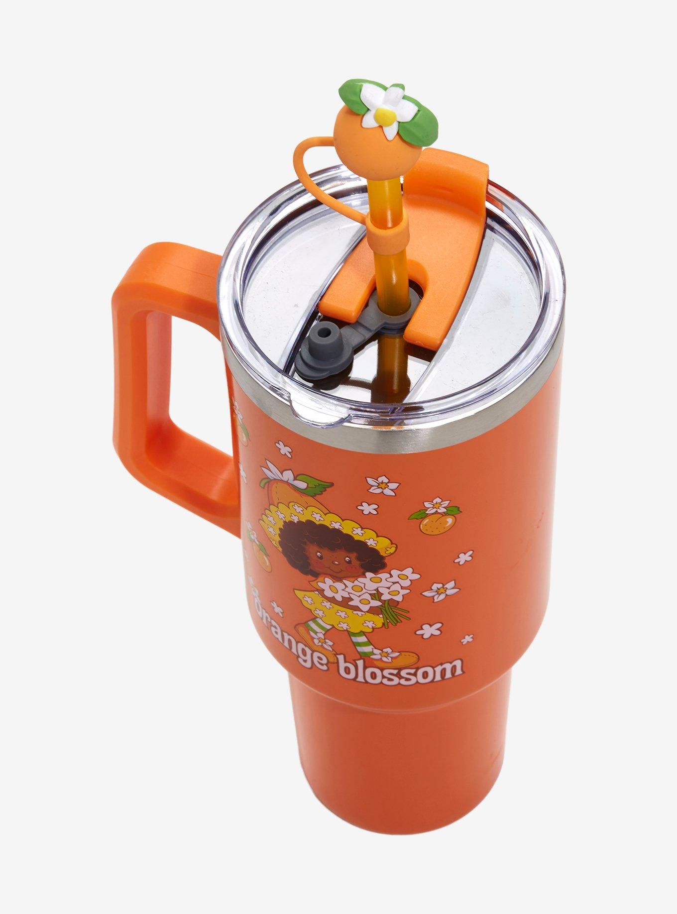 Strawberry Shortcake Orange Blossom Straw Tumbler with Handle — BoxLunch Exclusive