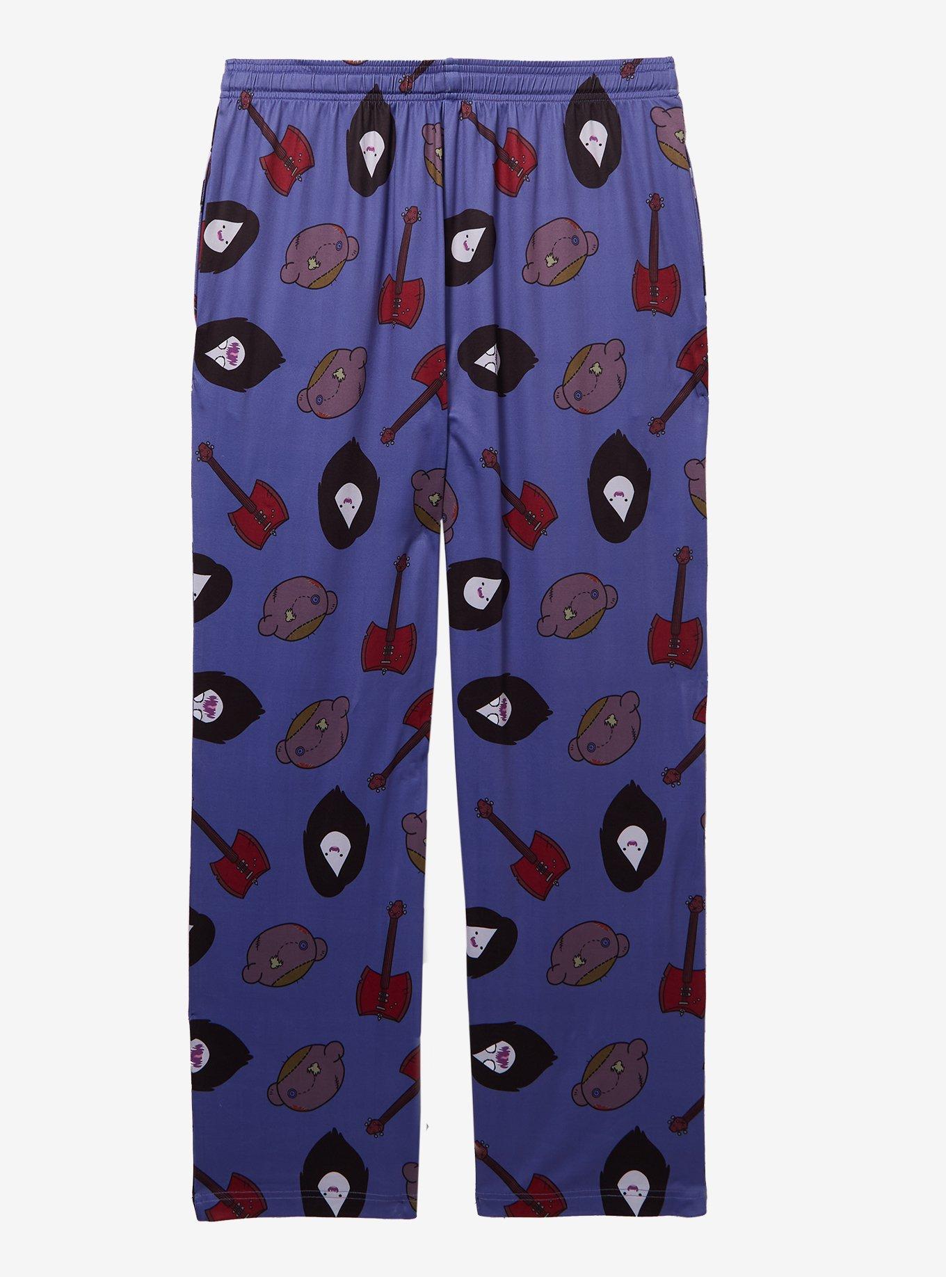 Adventure Time Marceline Icons Allover Print Sleep Pants &mdash; BoxLunch Exclusive, PURPLE, alternate