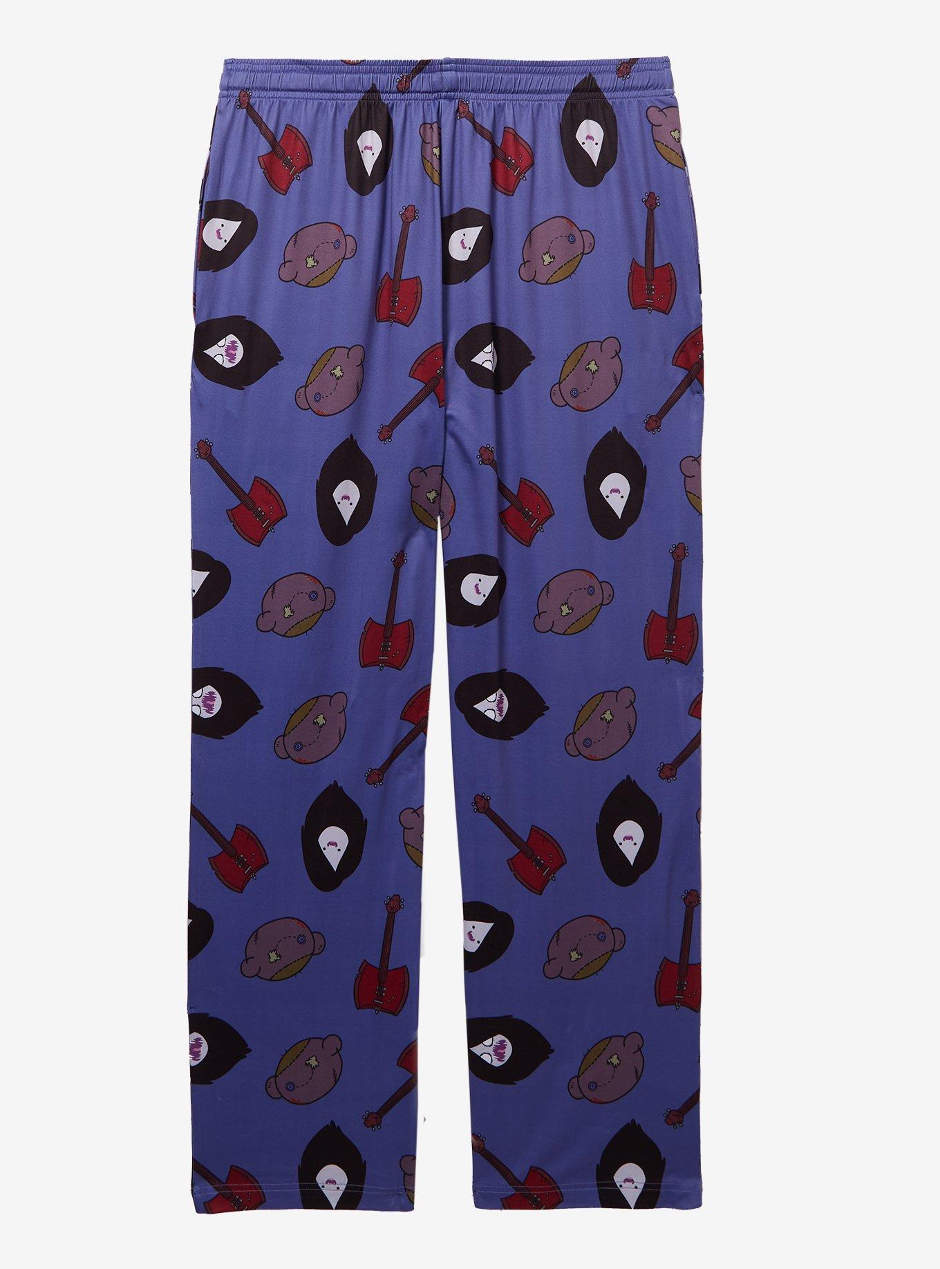 Adventure Time Marceline Icons Allover Print Sleep Pants — BoxLunch Exclusive, PURPLE, alternate