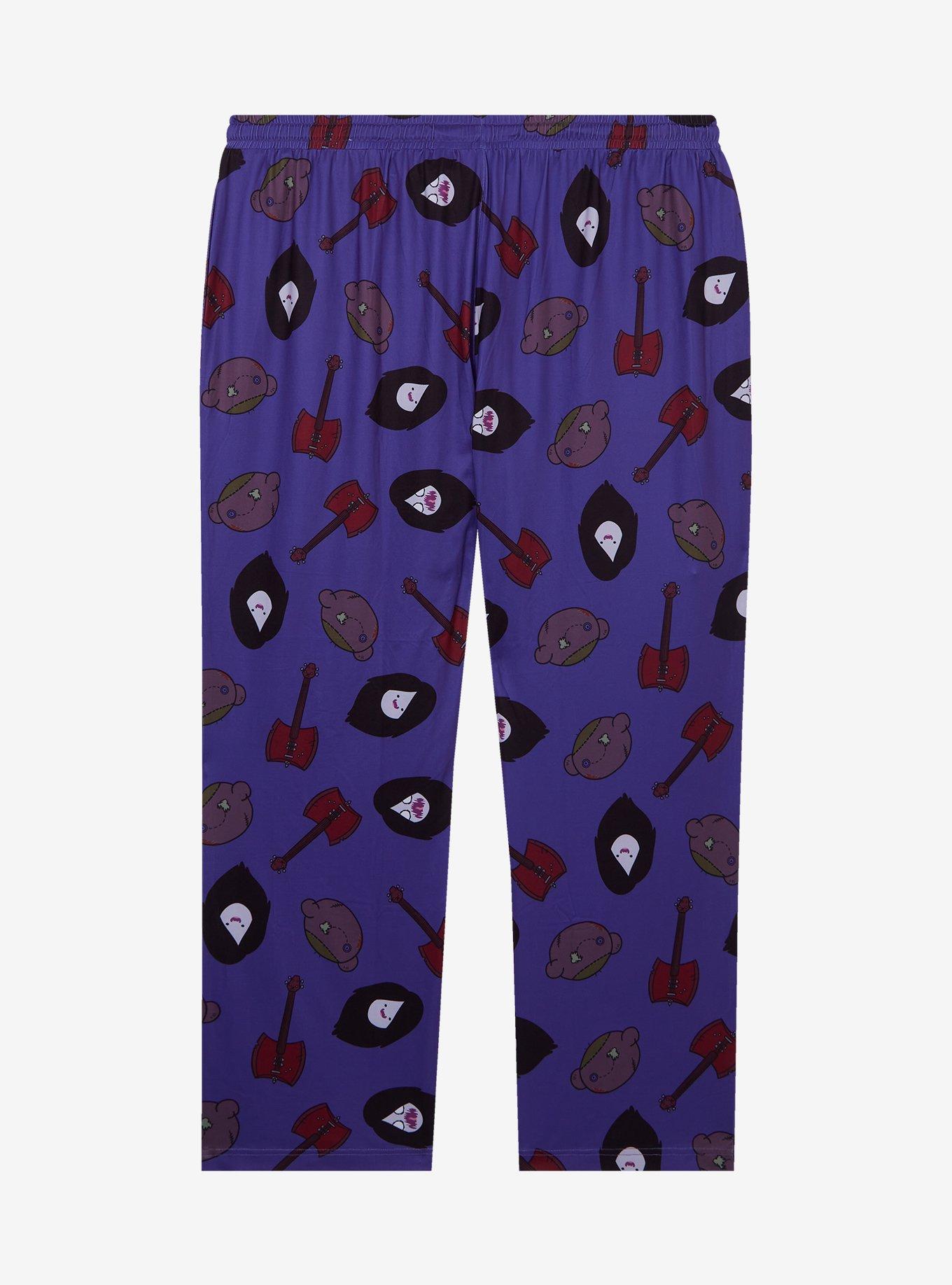 Adventure Time Marceline Icons Allover Print Women's Plus Size Sleep Pants &mdash; BoxLunch Exclusive, , hi-res