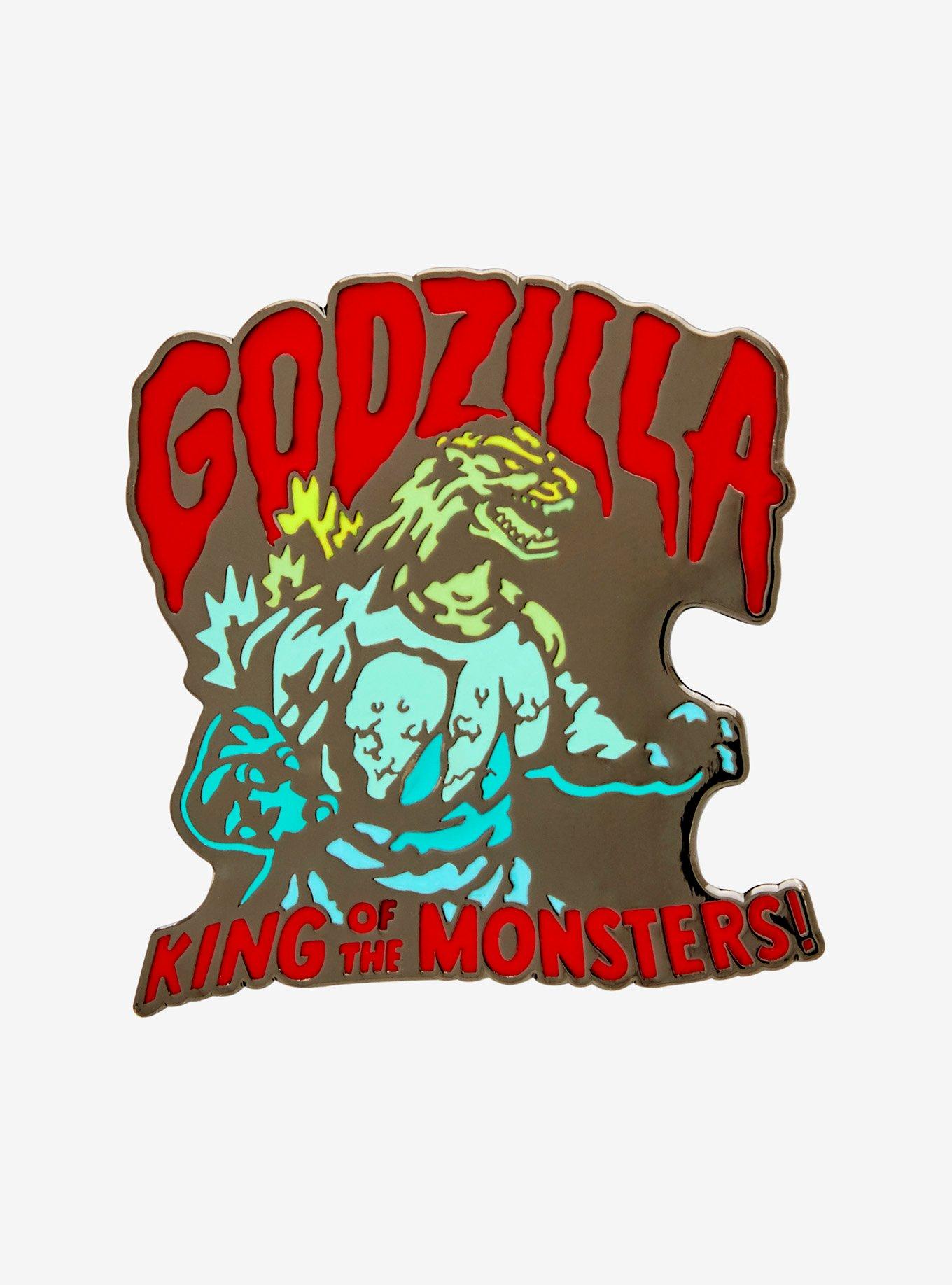 Godzilla Color Portrait Godzilla Enamel Pin - BoxLunch Exclusive, , alternate