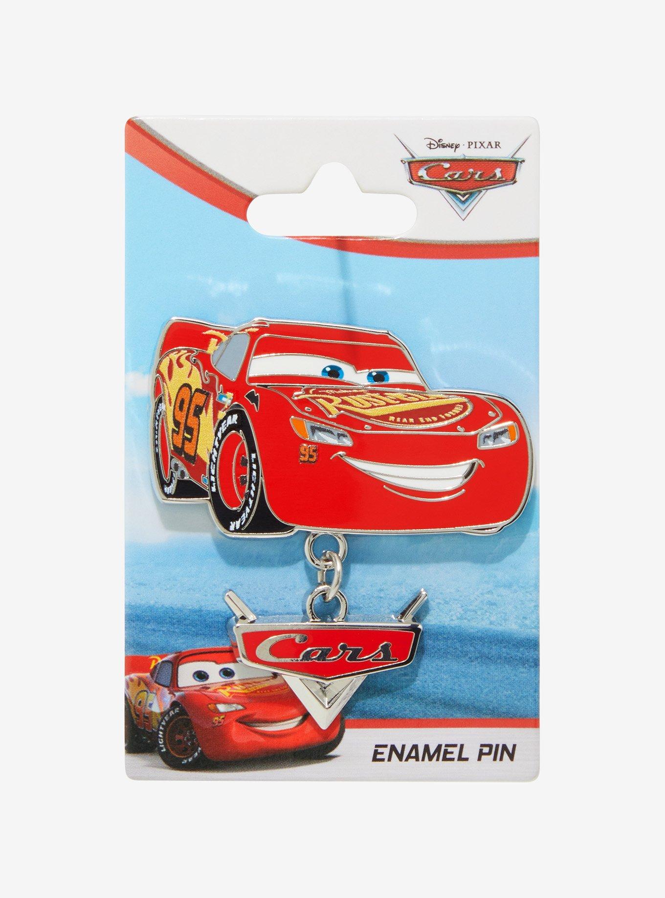 Disney Pixar Cars Lightning McQueen Title Dangling Enamel Pin, , alternate