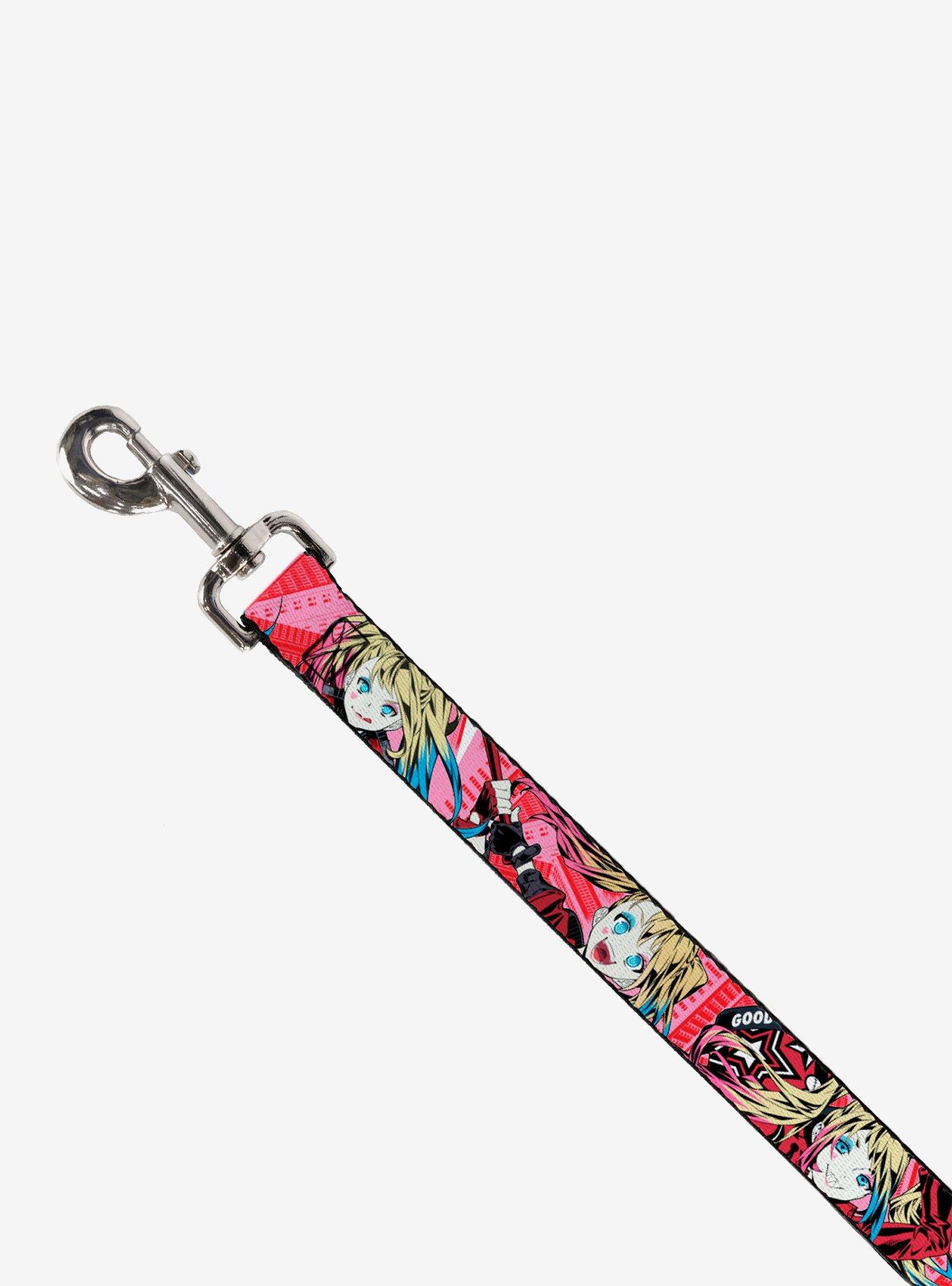 DC Comics Harley Quinn Puddin Poses Anime Graphics Dog Leash, PINK, alternate