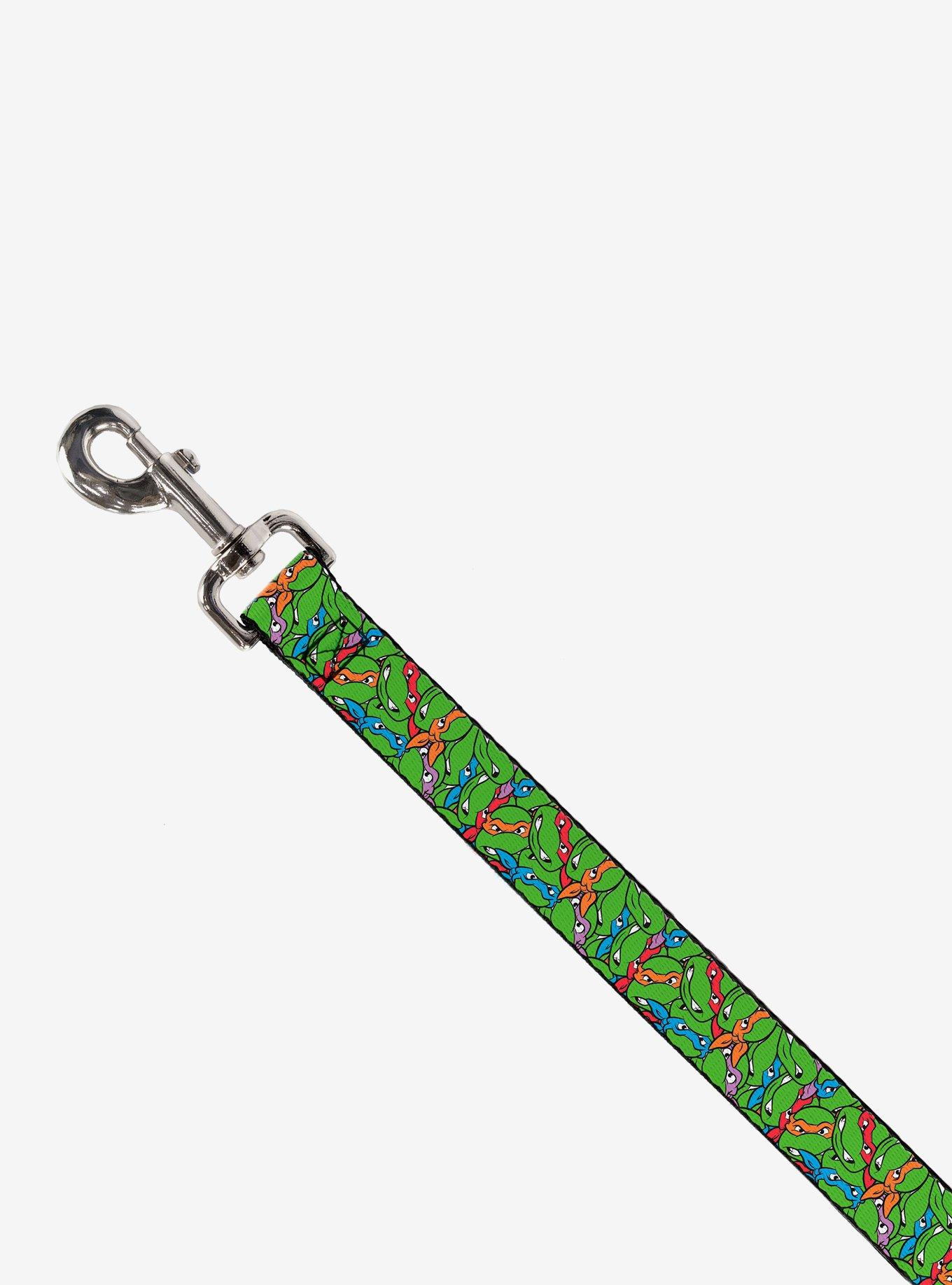 Teenage Mutant Ninja Turtles Faces Stacked Dog Leash, GREEN, alternate