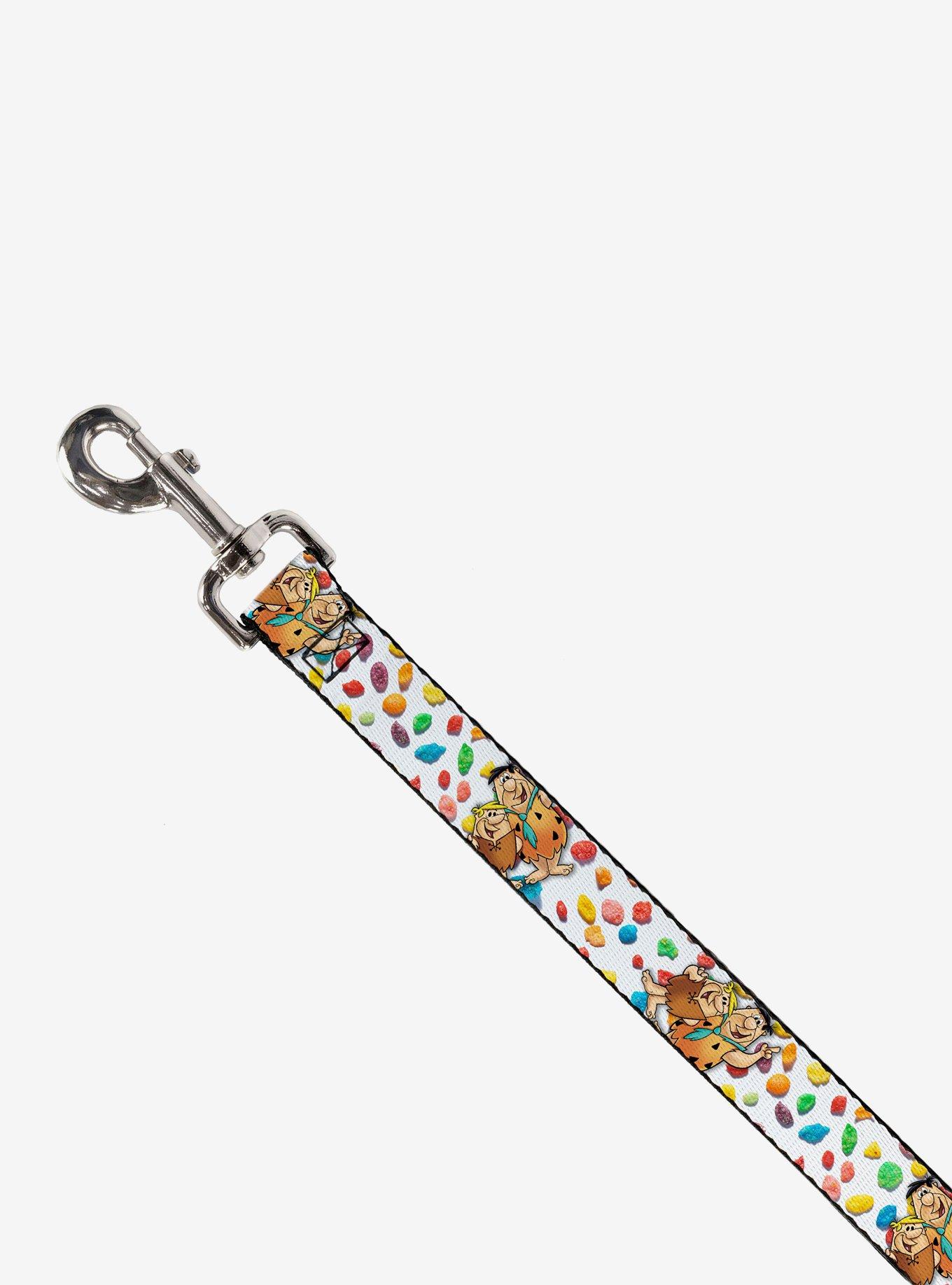 The Flintstones Fruity Pebbles Fred Barney Cereal Pebbles Dog Leash, BRIGHT WHITE, alternate