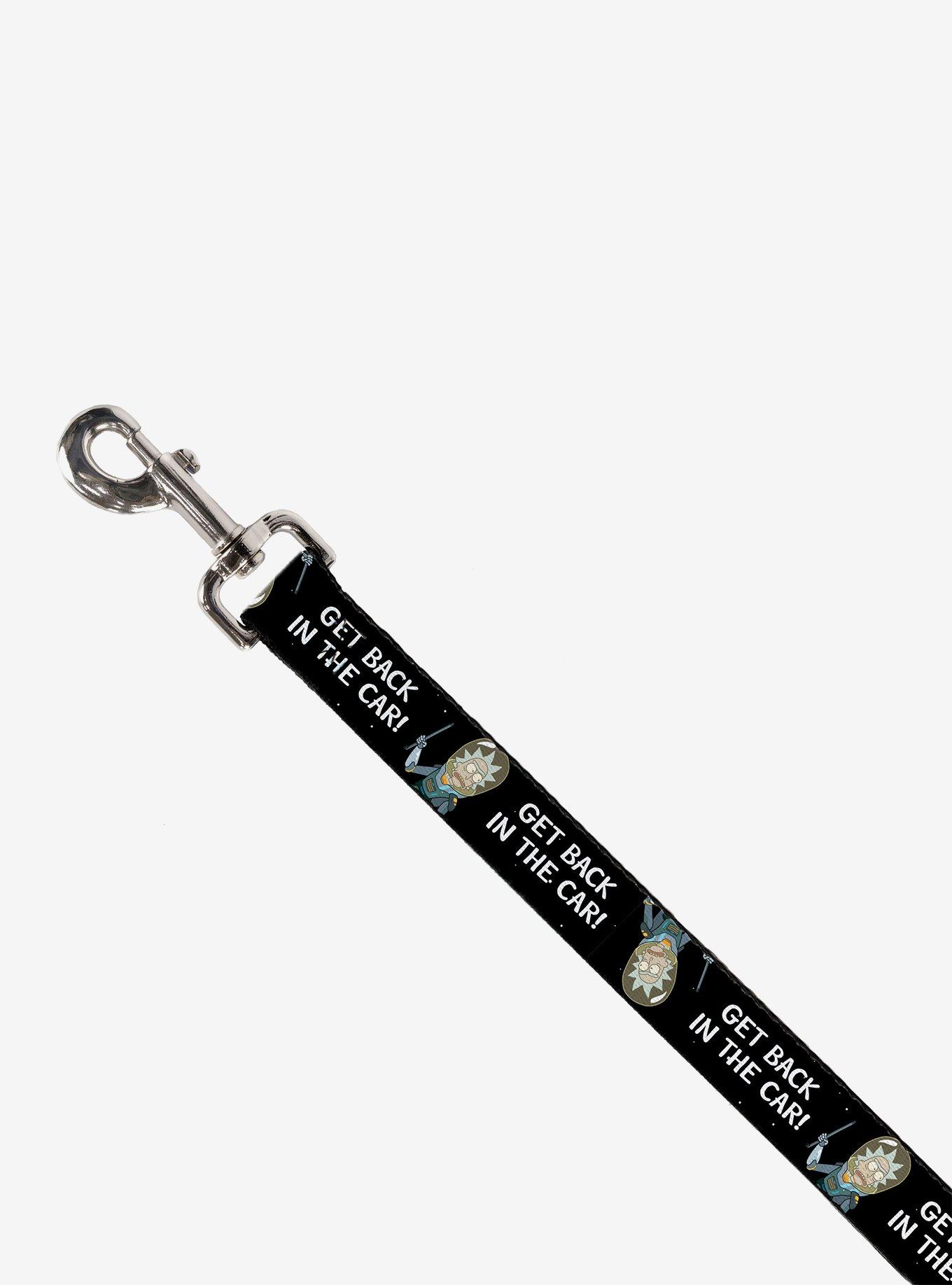 Rick and Morty Rick Get Back In The Car Pose Dog Leash, BLACK, alternate