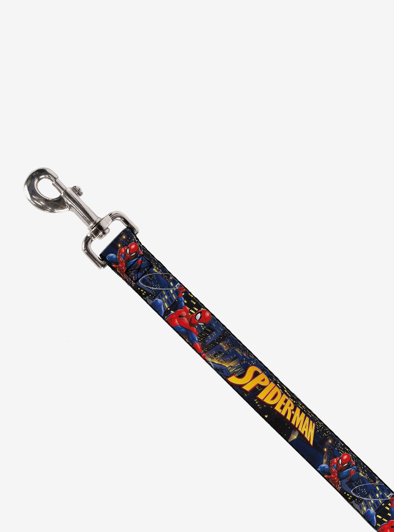 Marvel Spider-Man Title Logo and Action Skyline Poses Dog Leash, , hi-res