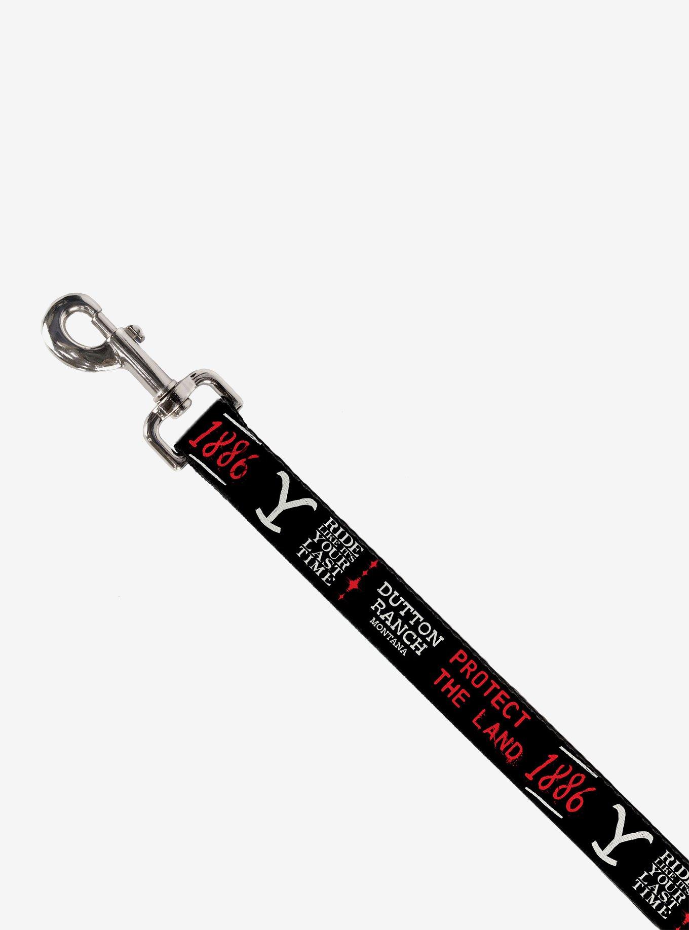 Yellowstone Dutton Ranch 1886 Icons Dog Leash, BLACK, alternate