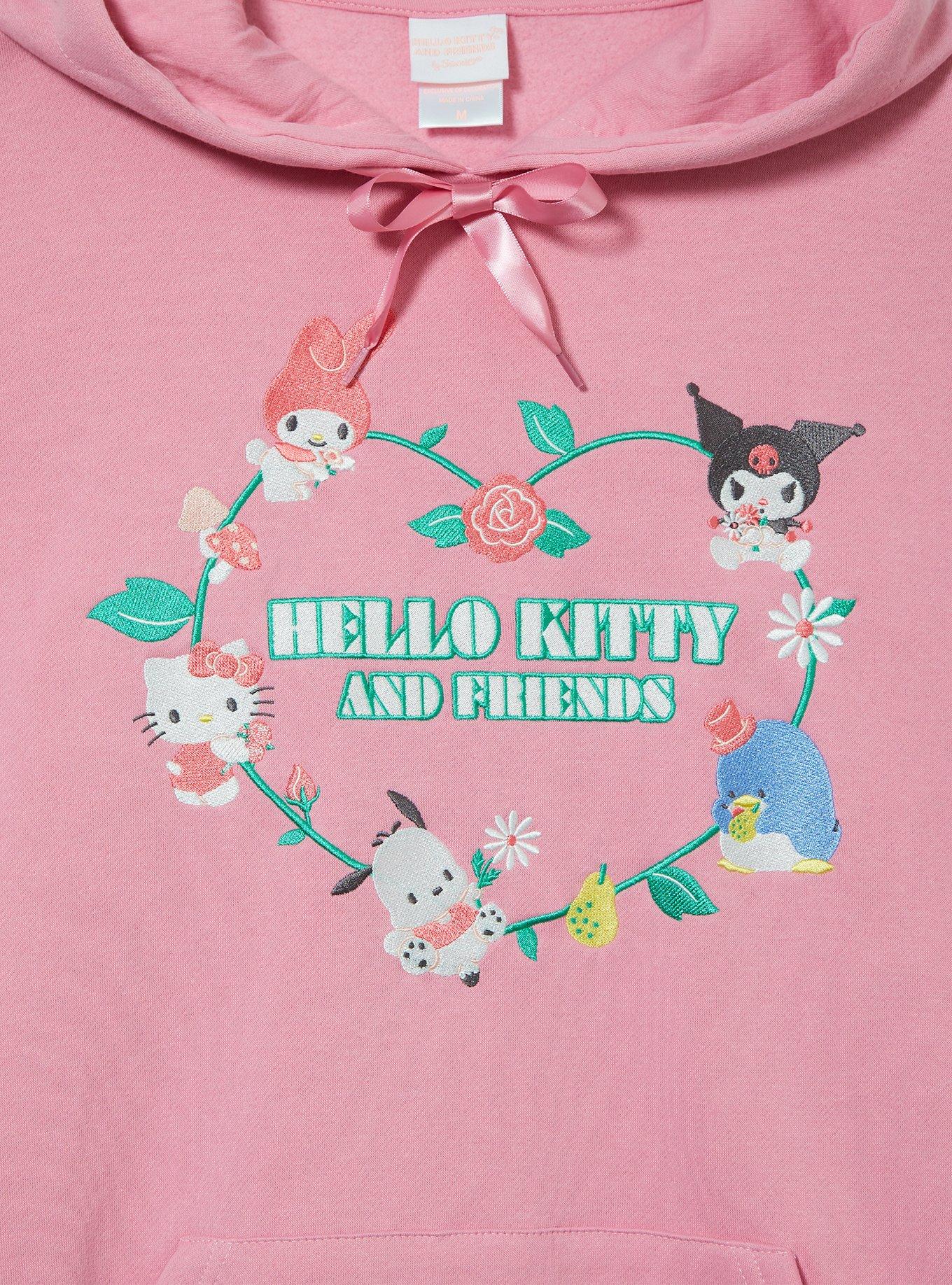 Sanrio Hello Kitty and Friends Floral Heart Hoodie - BoxLunch Exclusive, LIGHT PINK, alternate