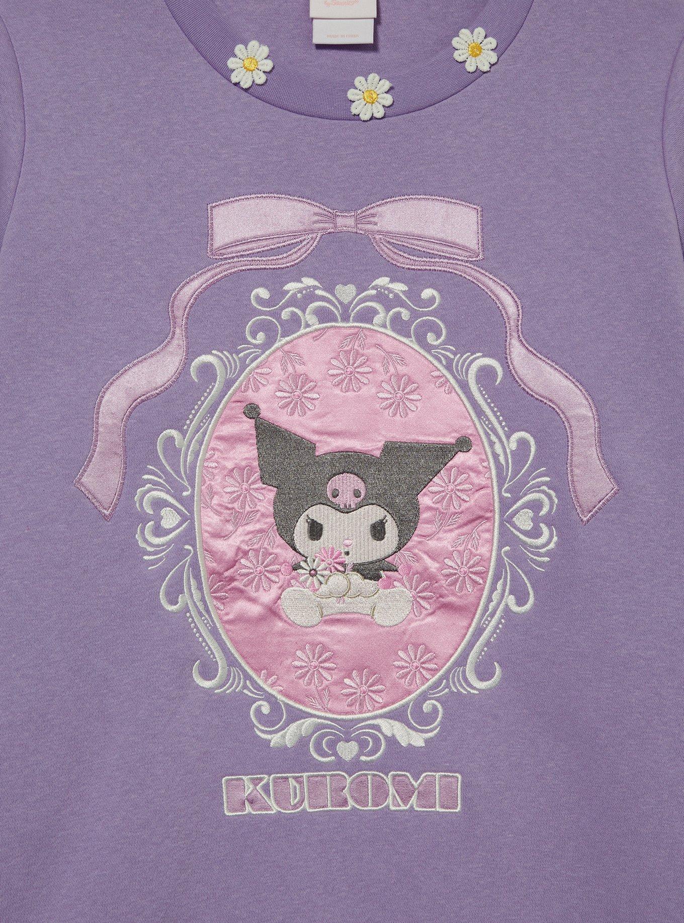 Sanrio Kuromi Frame Portrait Crewneck - BoxLunch Exclusive, LAVENDER, alternate