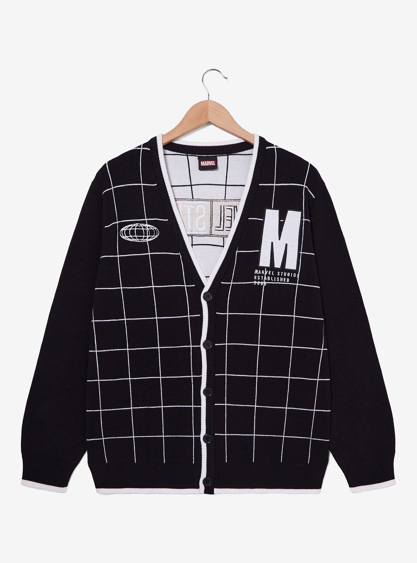 Marvel Studios Logo Grid Cardigan - BoxLunch Exclusive, , hi-res
