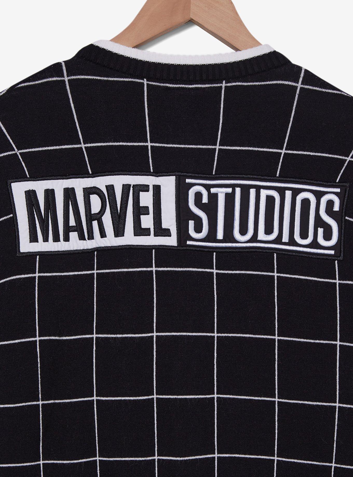 Marvel Studios Logo Grid Cardigan - BoxLunch Exclusive, BLACK, alternate