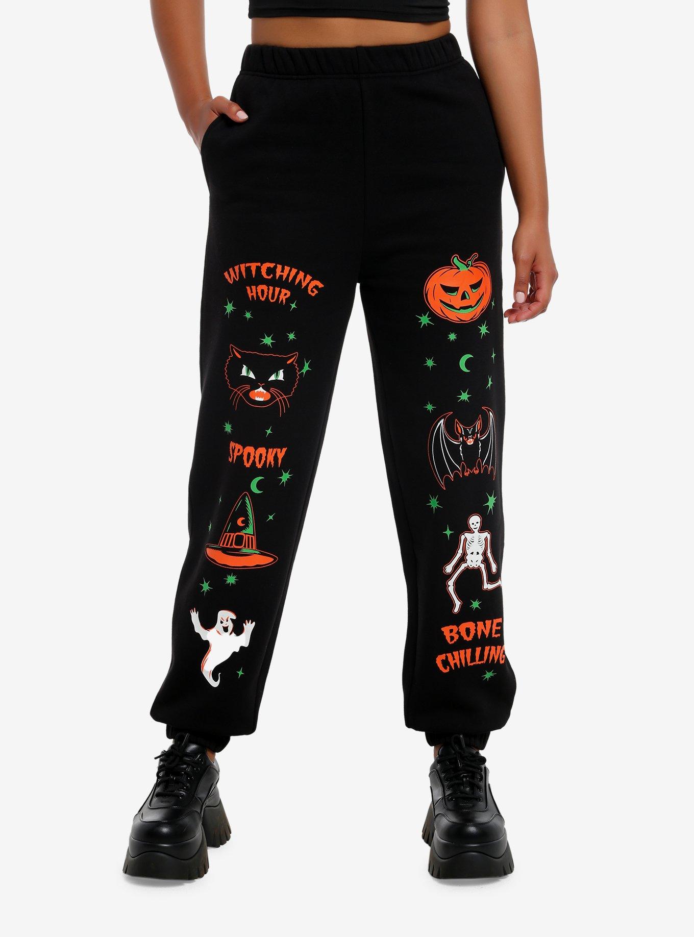 Shop Social Collision Halloween Icons Girls Jogger Sweatpants