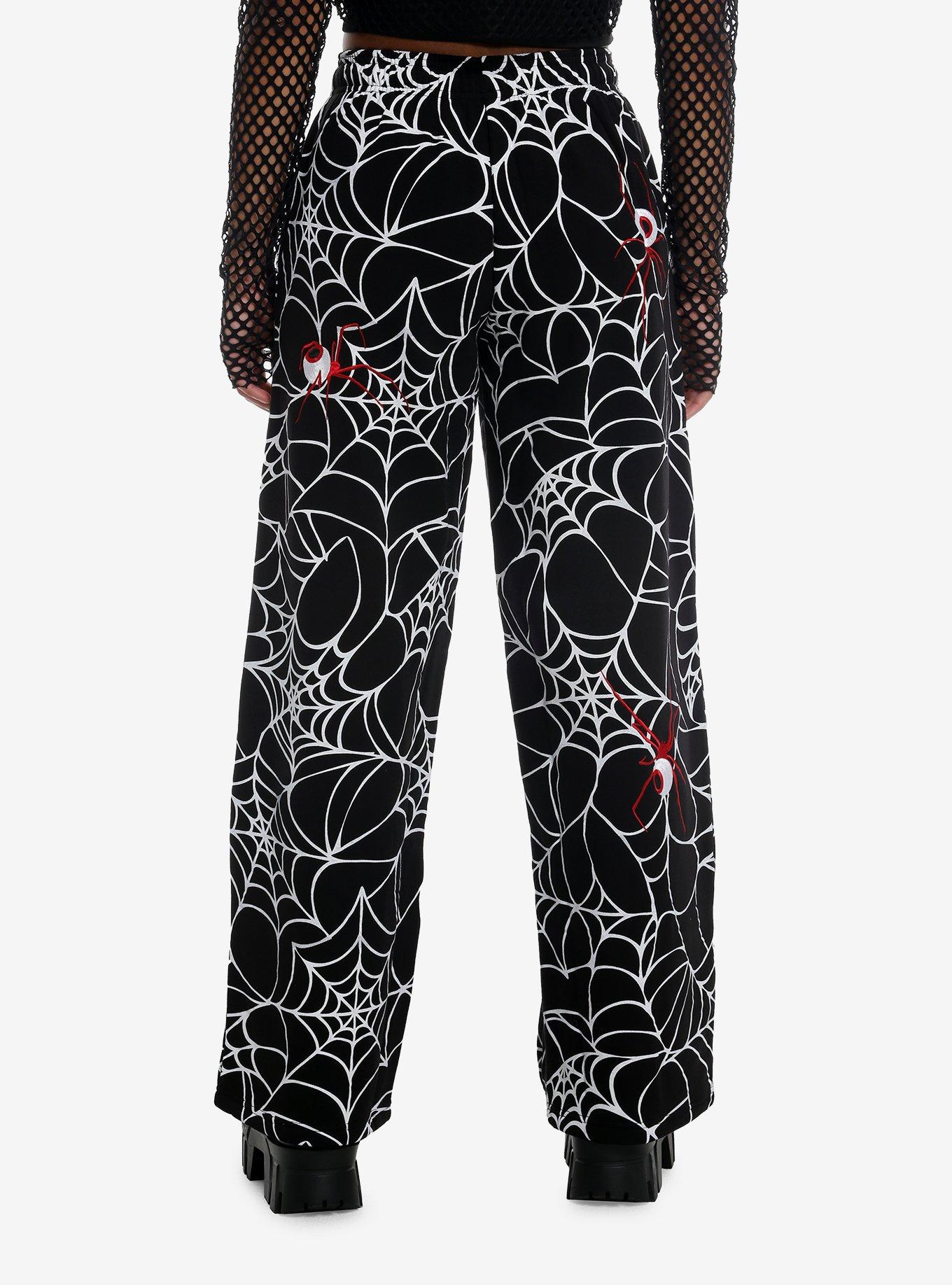 Spiderweb Monster Eye Sherpa Girls Lounge Pants