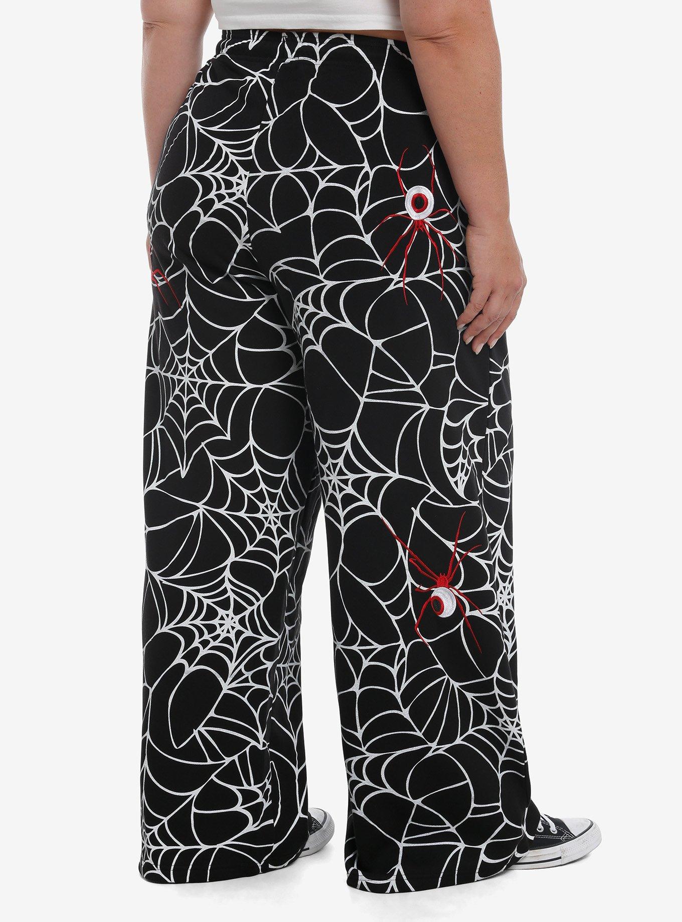 Spiderweb Monster Eye Sherpa Girls Lounge Pants Plus Size, , hi-res