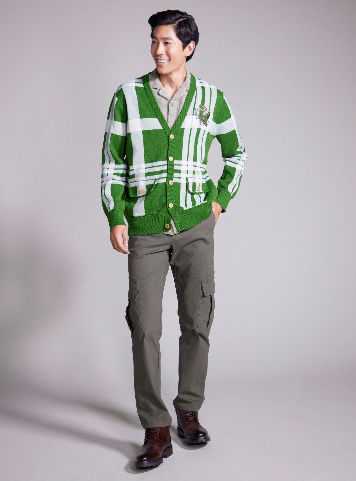 Our Universe The Lord Of The Rings Green Plaid Icons Cardigan Our Universe Exclusive, , hi-res