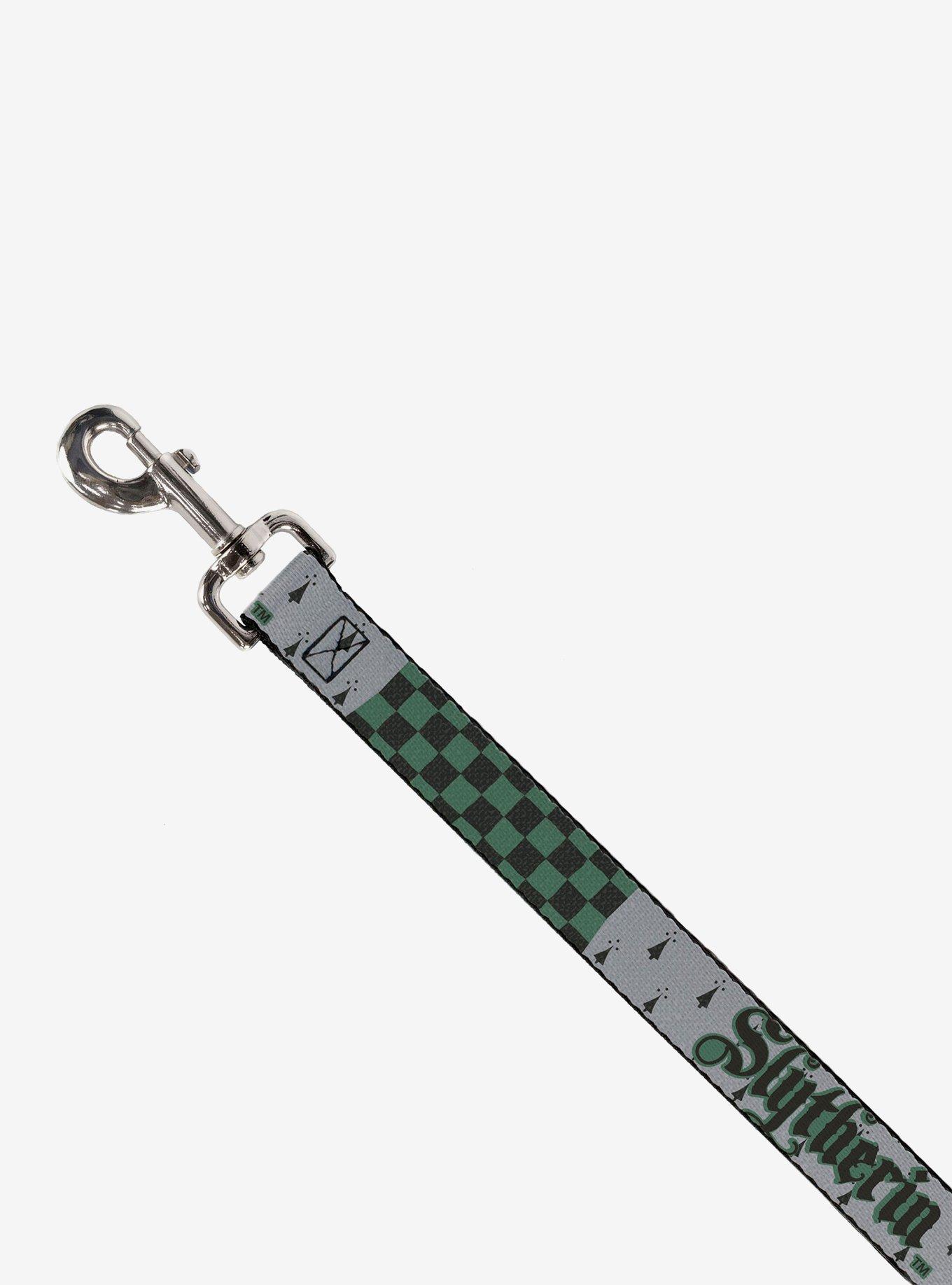 Harry Potter Slytherin Checker Blocks Dog Leash, GREEN, alternate