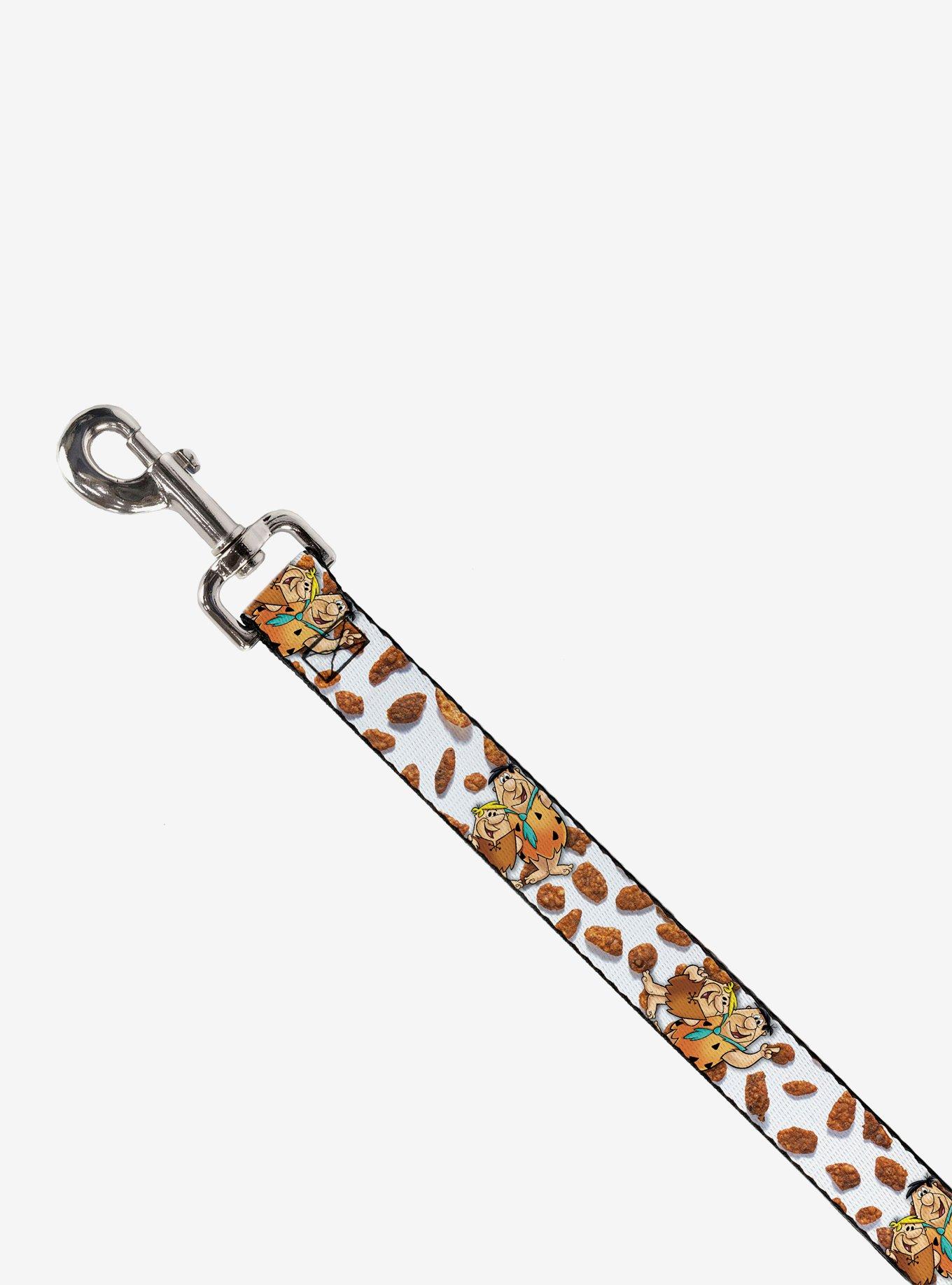 The Flintstones Cocoa Pebbles Fred Barney Cereal Pebbles Dog Leash, BRIGHT WHITE, alternate