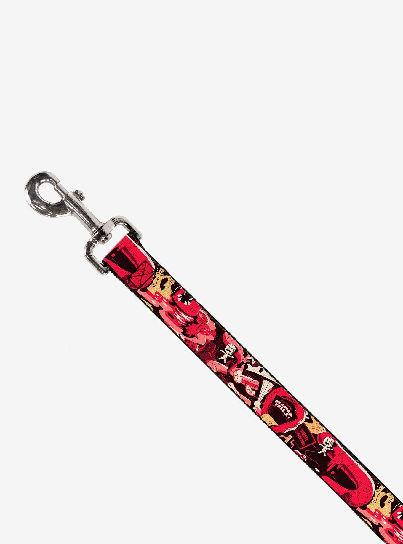 Rick and Morty Anatomy Park Collage Dog Leash, RED, alternate