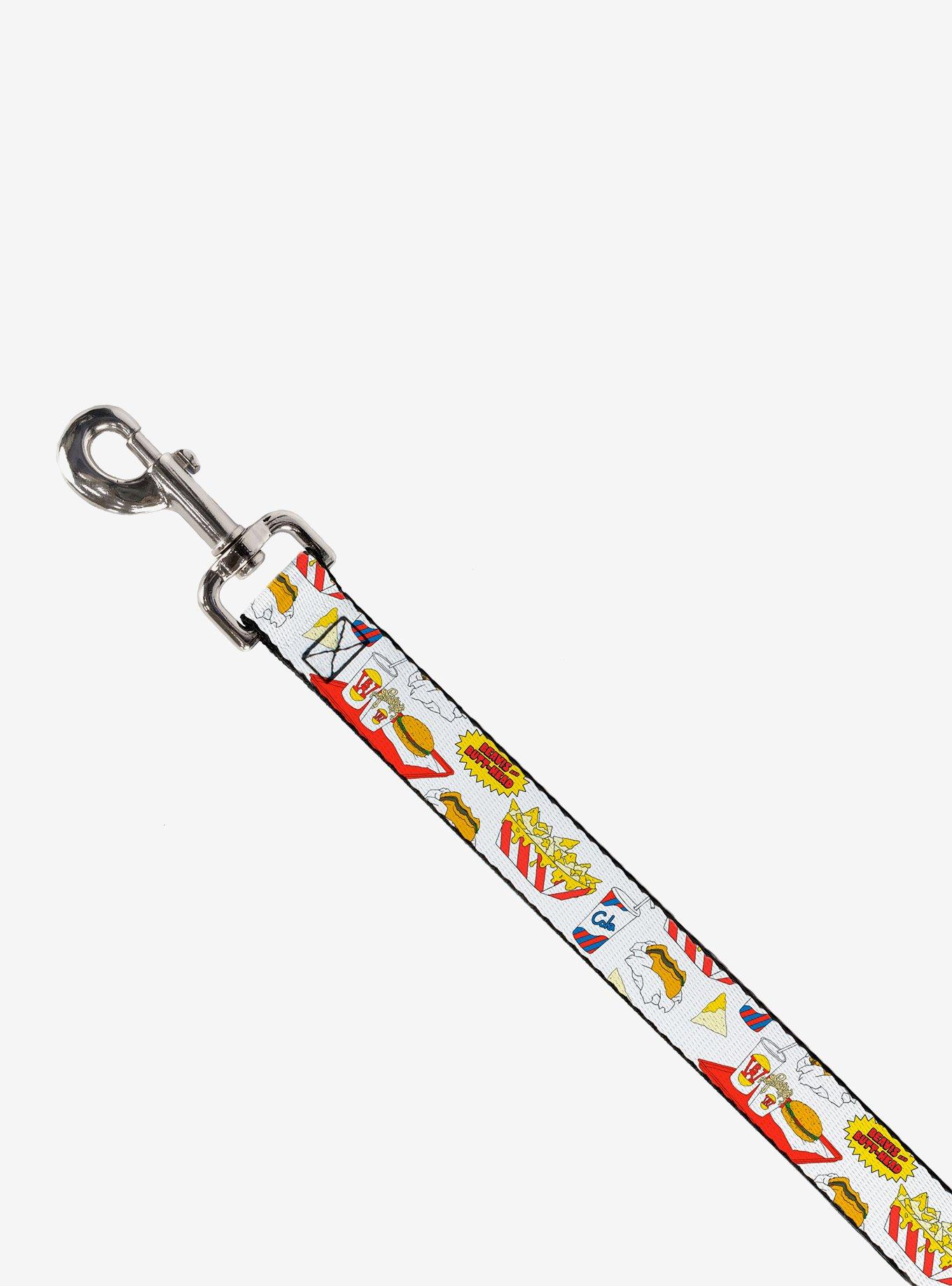 Beavis and Butt-Head Burger World Icons Collage Dog Leash, BRIGHT WHITE, alternate