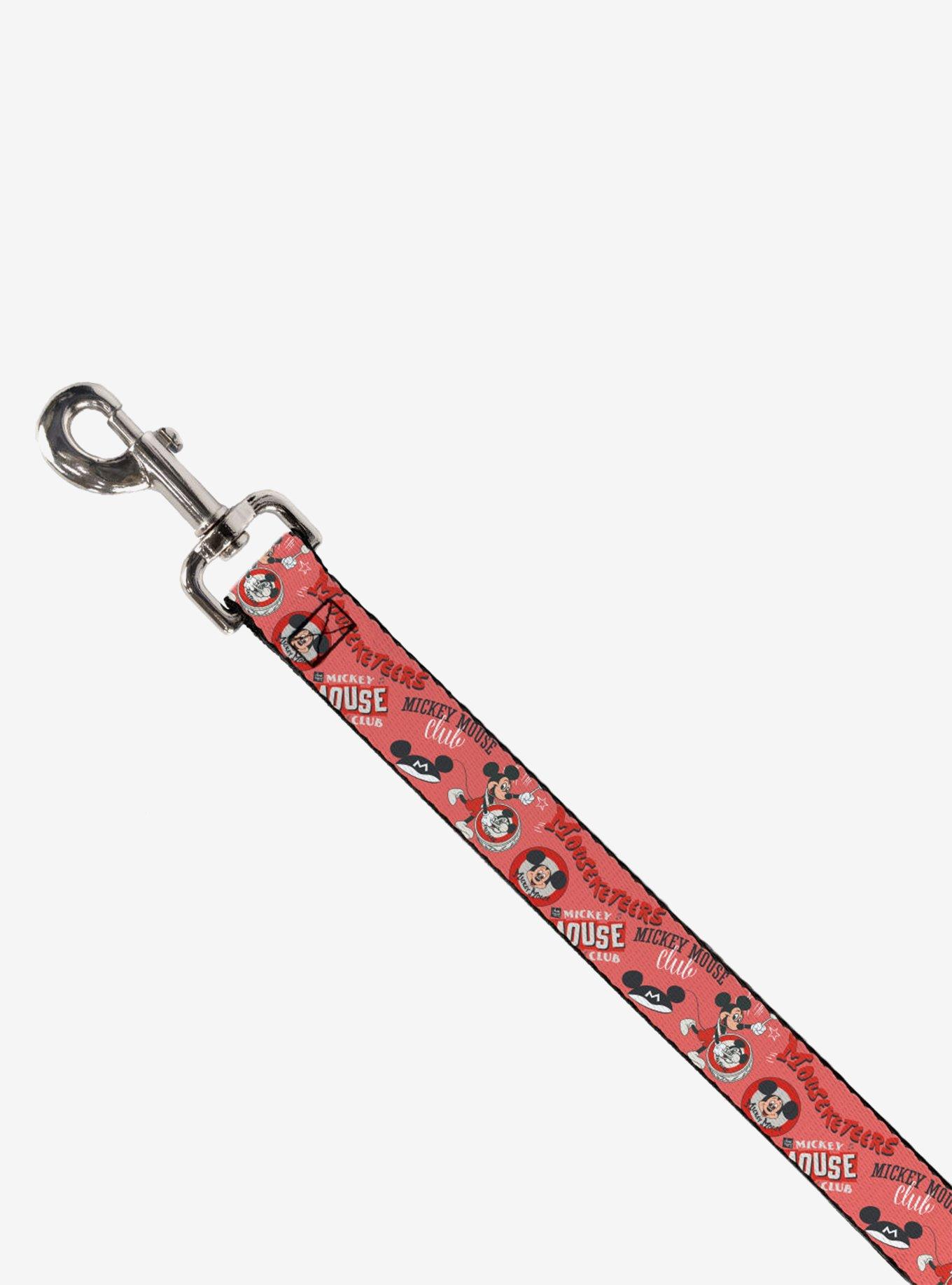 Disney 100 Mickey Mouse Club Collage Dog Leash, RED, alternate