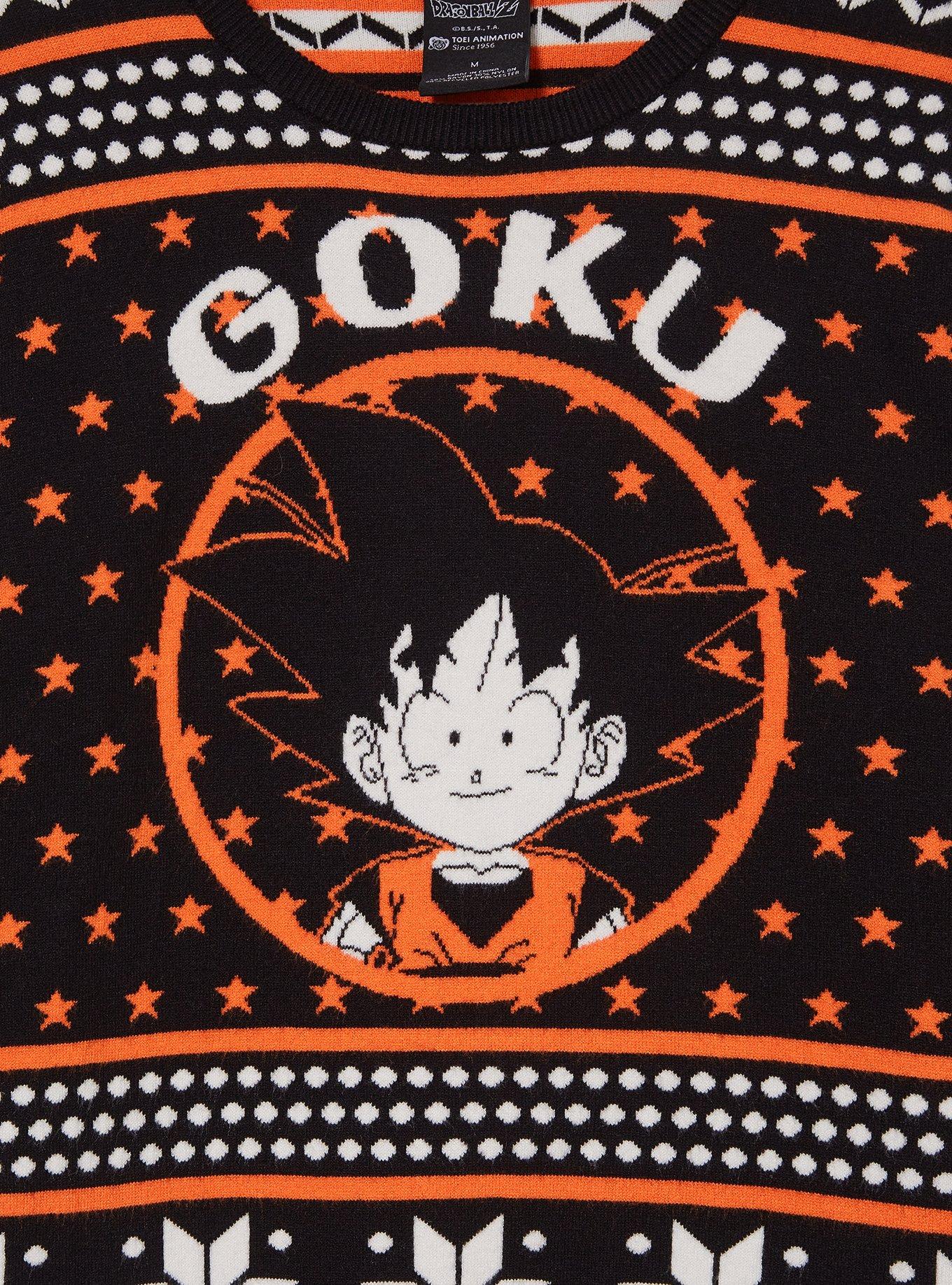 Dragon Ball Z Goku Holiday Sweater — BoxLunch Exclusive, ORANGE, alternate