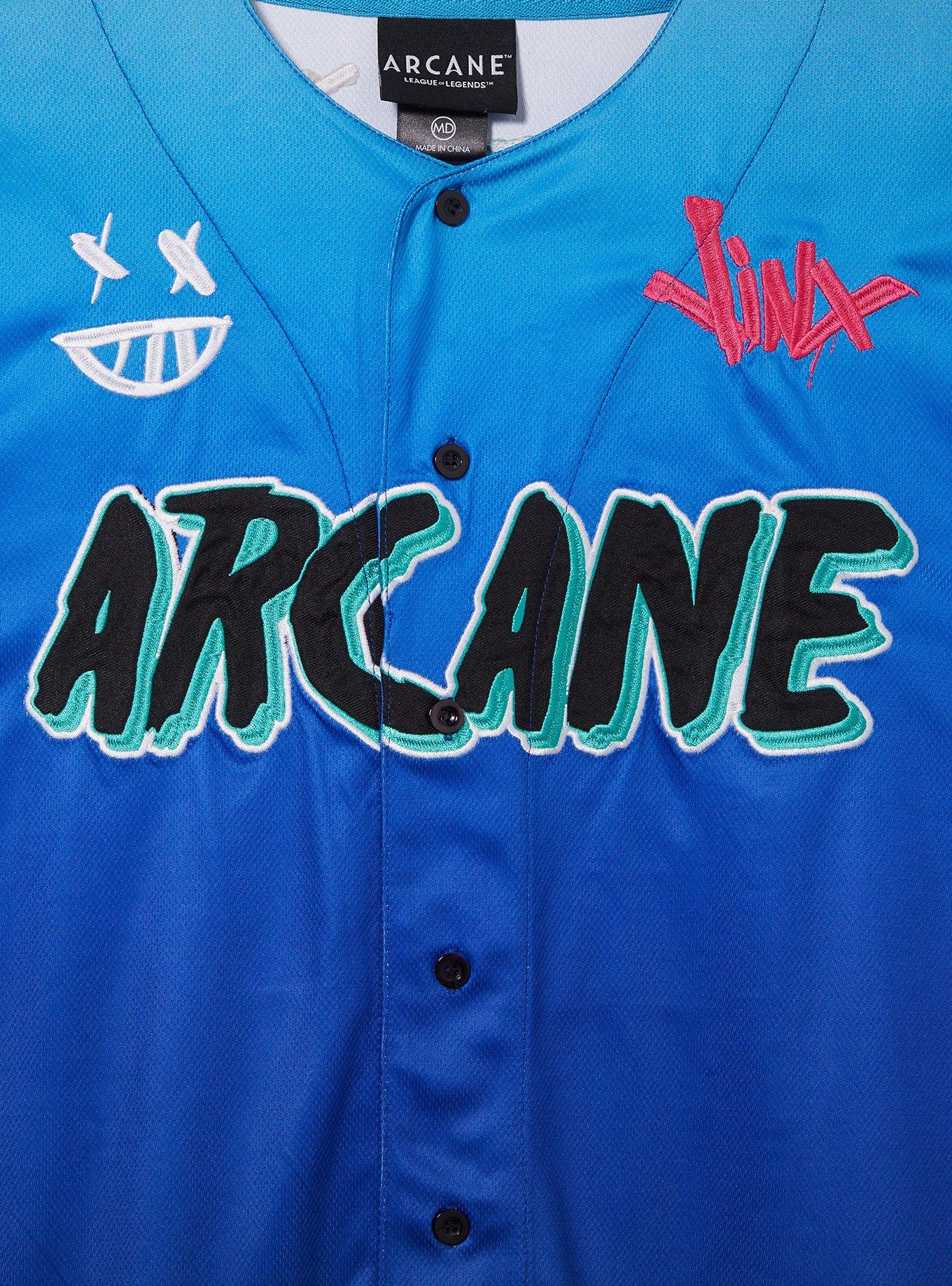 Arcane Jinx Baseball Jersey - BoxLunch Exclusive, BLACK, alternate