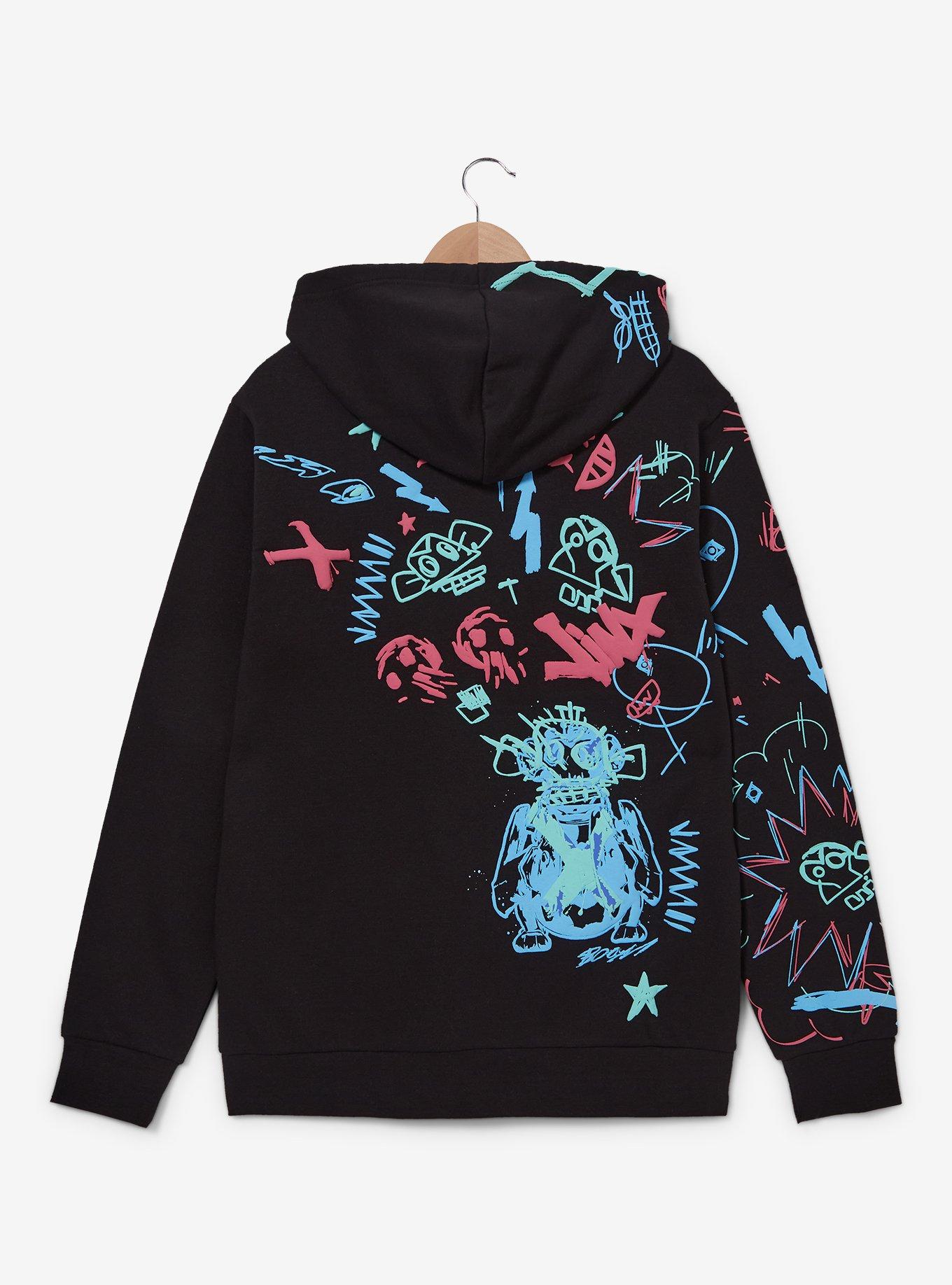 Arcane Jinx Graffiti Icons Hoodie - BoxLunch Exclusive, , hi-res