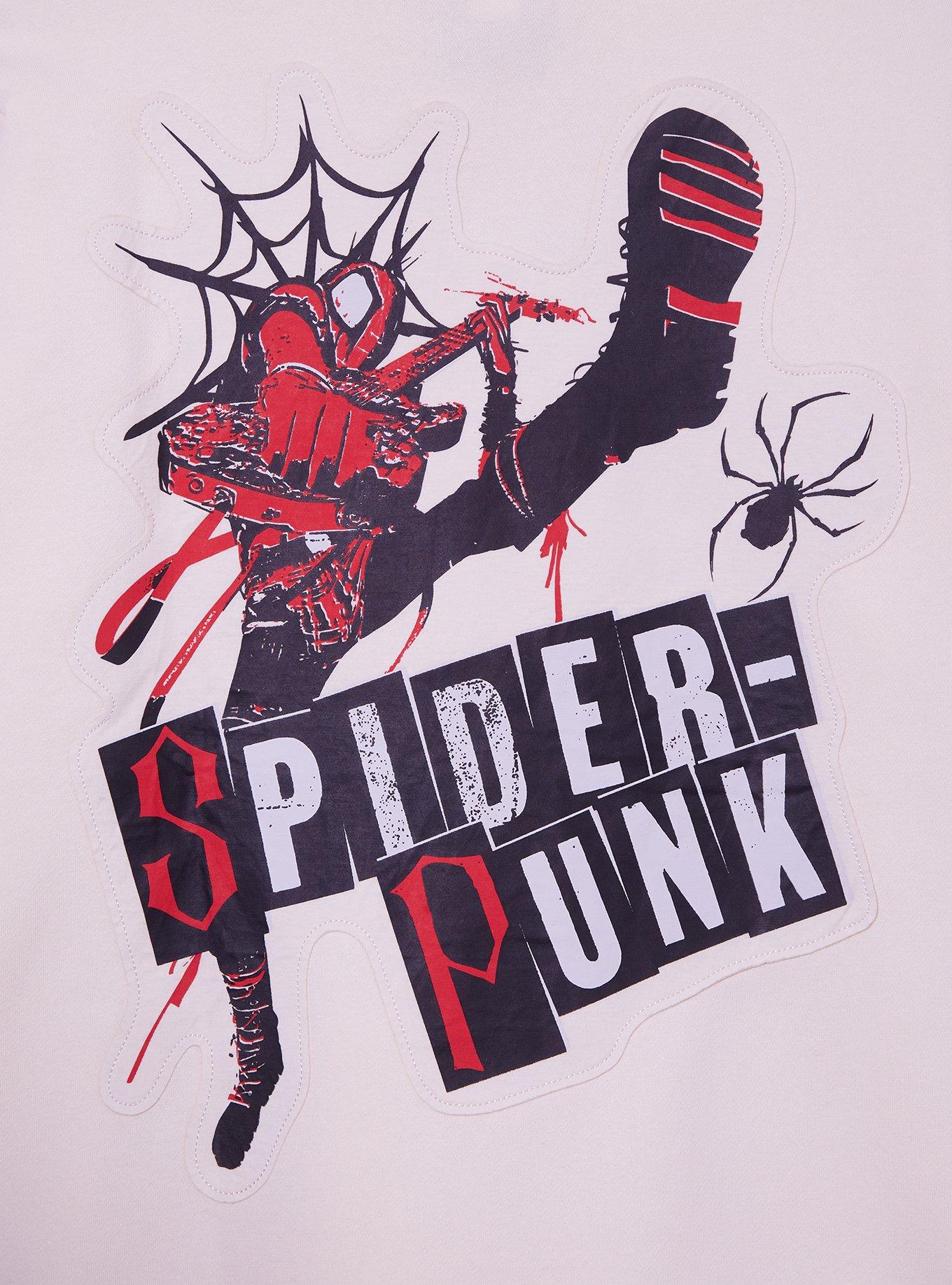 Marvel Spider-Man: Across the Spider-Verse Spider-Punk Patches Sweatshirt - BoxLunch Exclusive, RED  BLACK, alternate