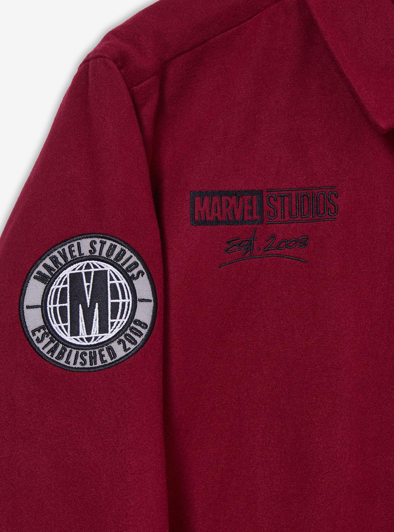 Marvel Studios Collared Bomber Jacket — BoxLunch Exclusive, OX BLOOD, alternate