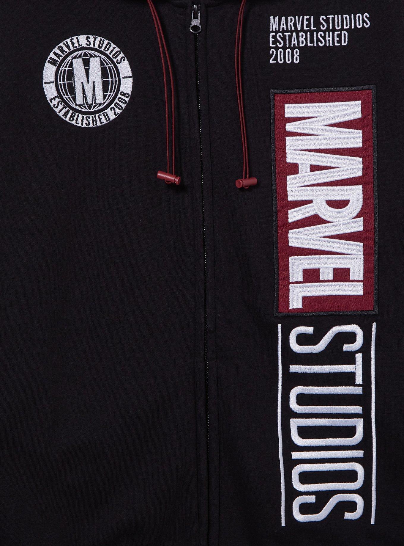 Marvel Studios Logo Zippered Hoodie, BLACK, alternate