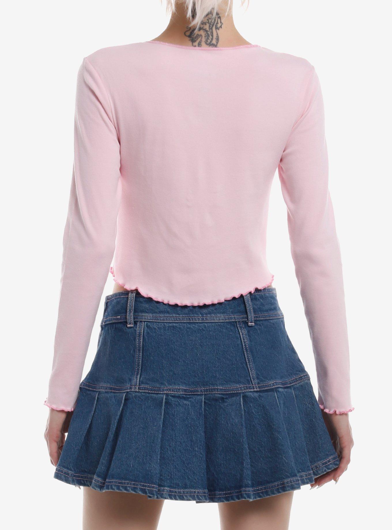 My Melody Lolita Filigree Cropped Girls Long-Sleeve Top, MULTI, alternate