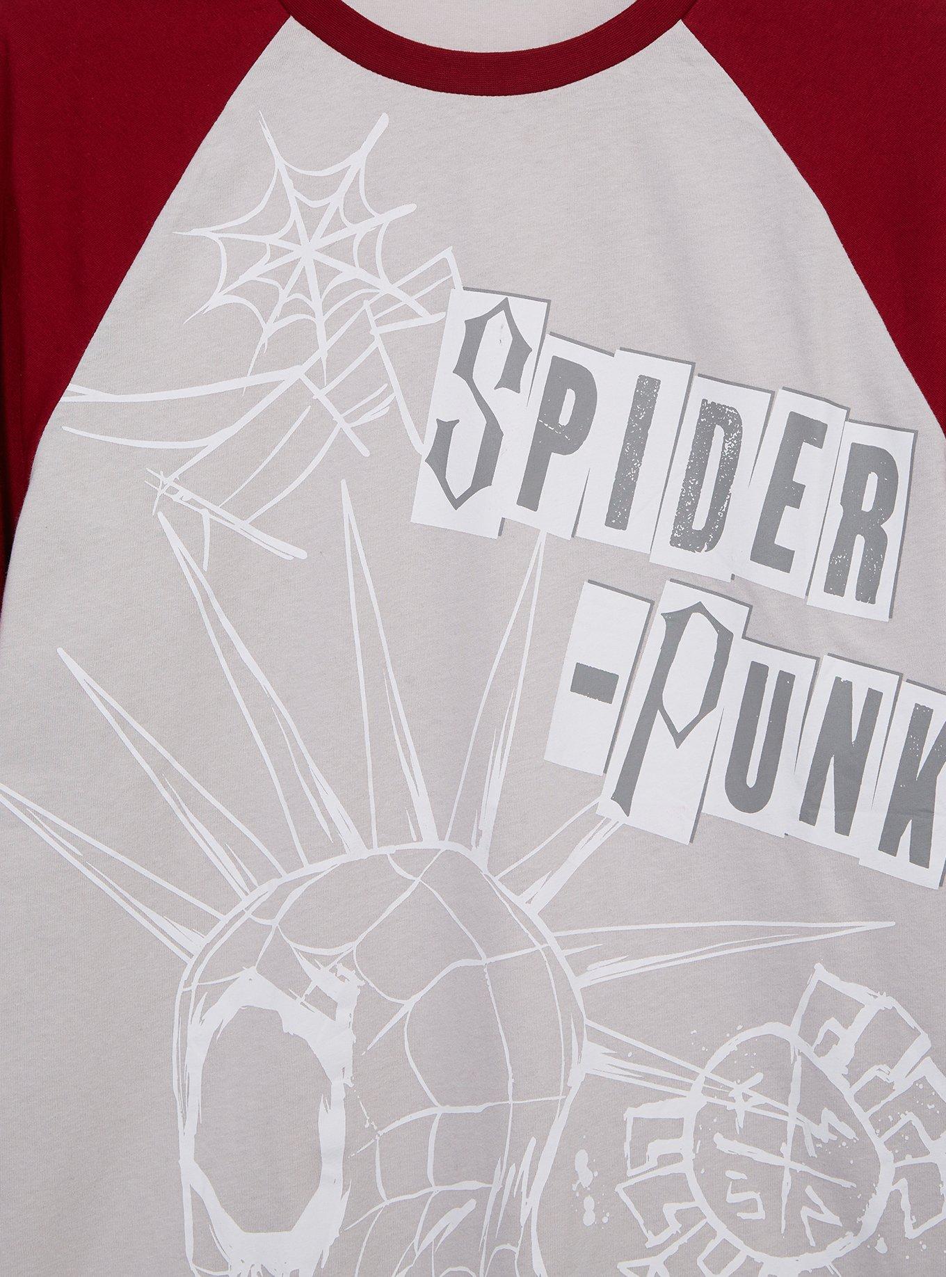 Marvel Spider-Man: Across the Spider-Verse Spider-Punk Layered Long Sleeve T-Shirt — BoxLunch Exclusive, GREY, alternate