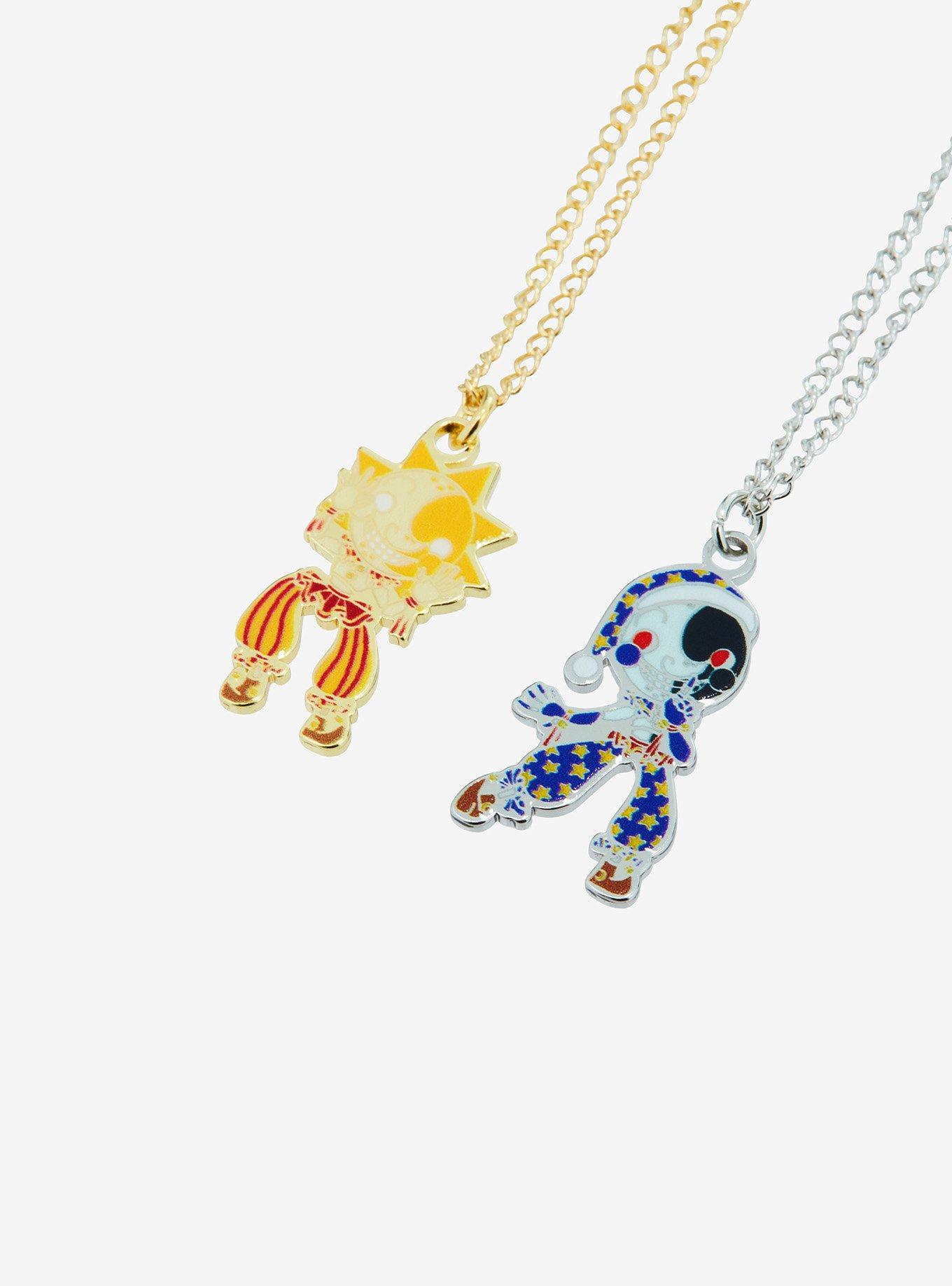 Five Nights At Freddy's: Security Breach Sun & Moon Best Friend Necklace Set, , alternate