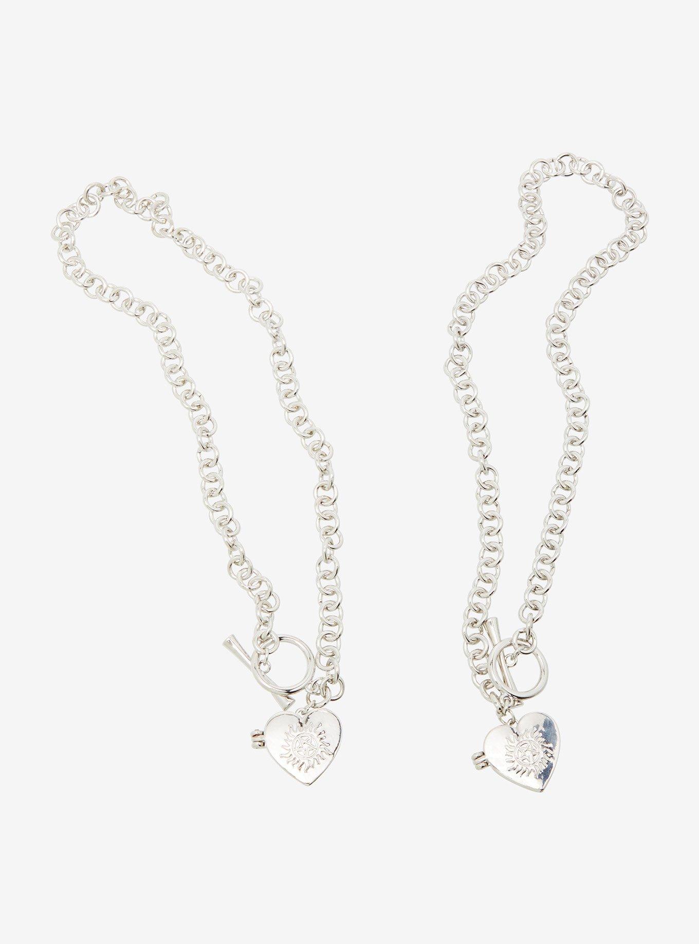 Supernatural Sam & Dean Best Friend Locket Necklace Set, , hi-res