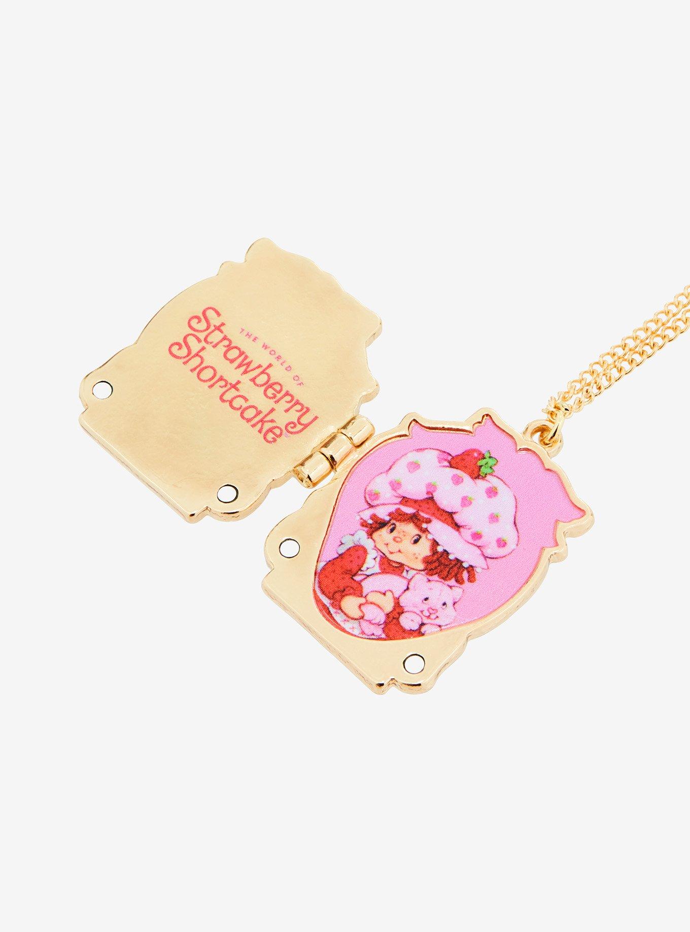 Strawberry Shortcake Hinge Locket Necklace, , alternate