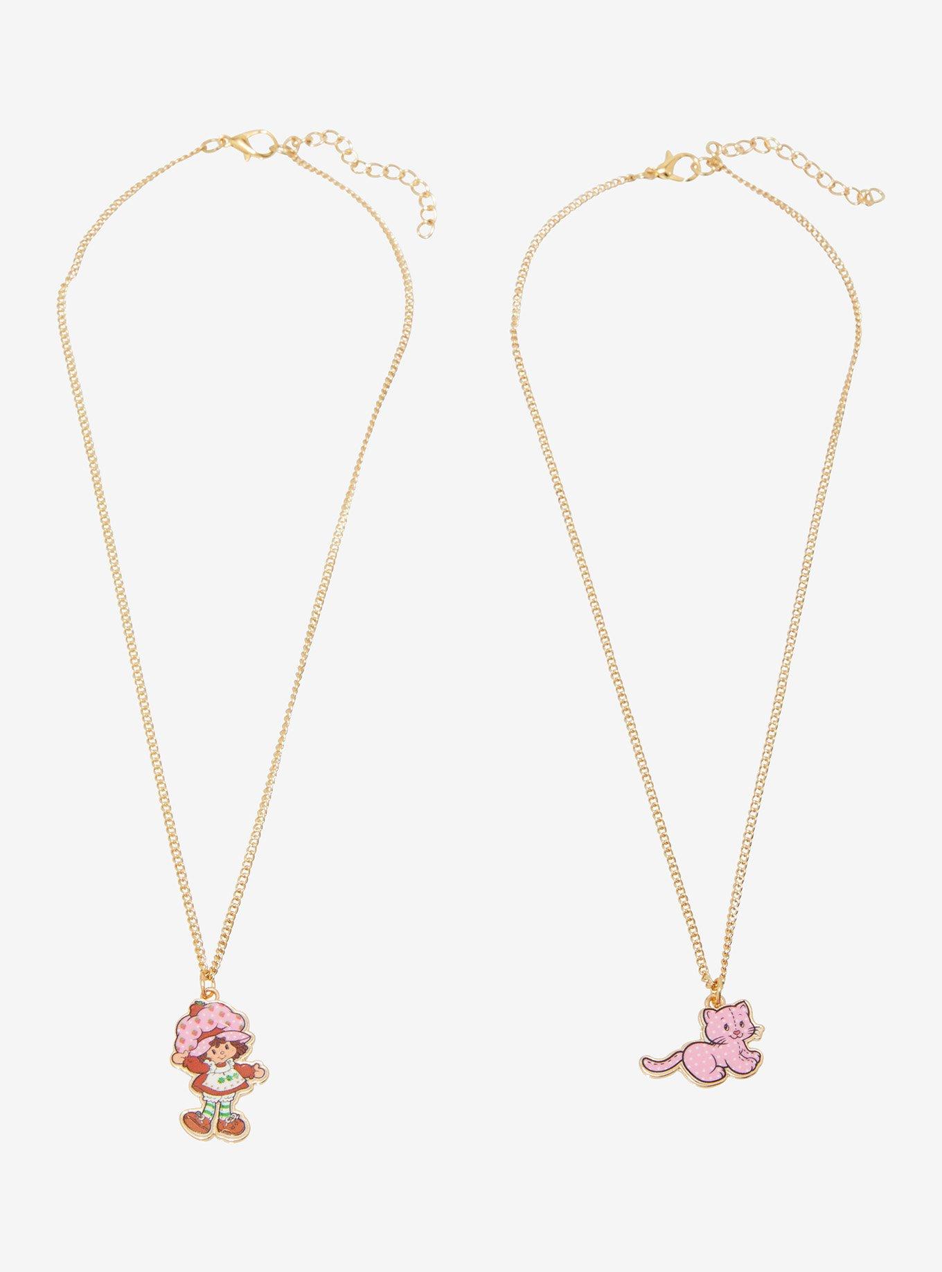 Strawberry Shortcake Custard Best Friend Necklace Set, , hi-res