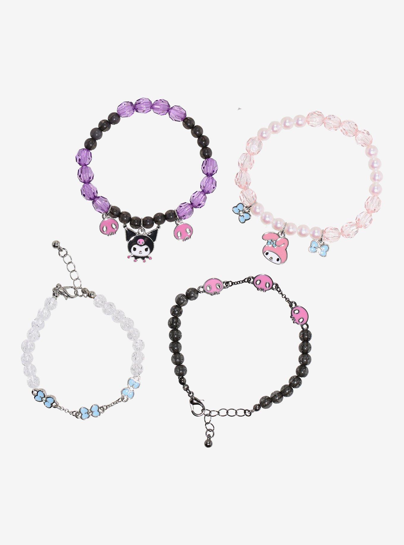 My Melody & Kuromi Beaded Bracelet Set, , hi-res