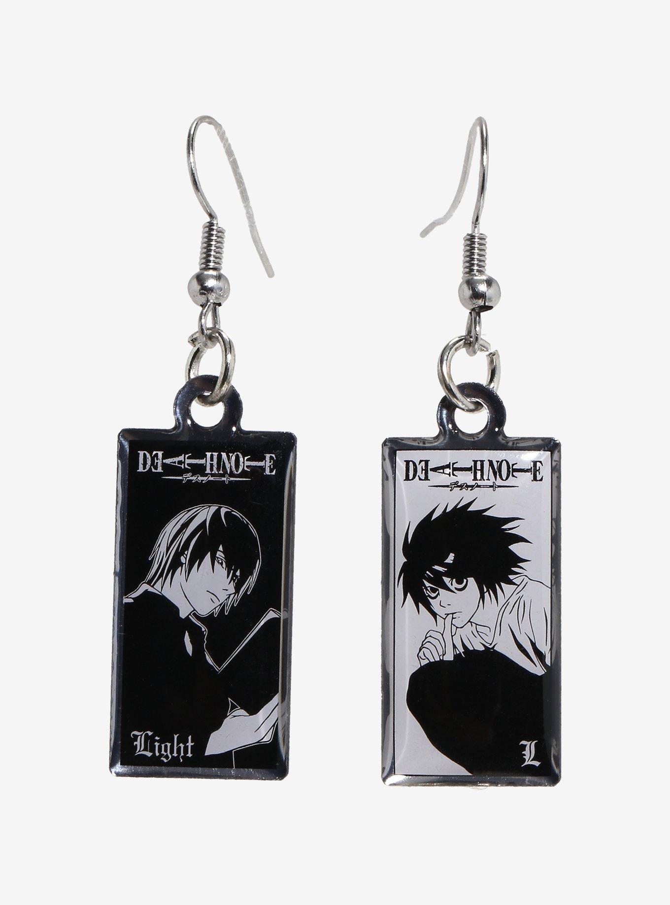 Death Note Light & L Drop Earrings, , alternate