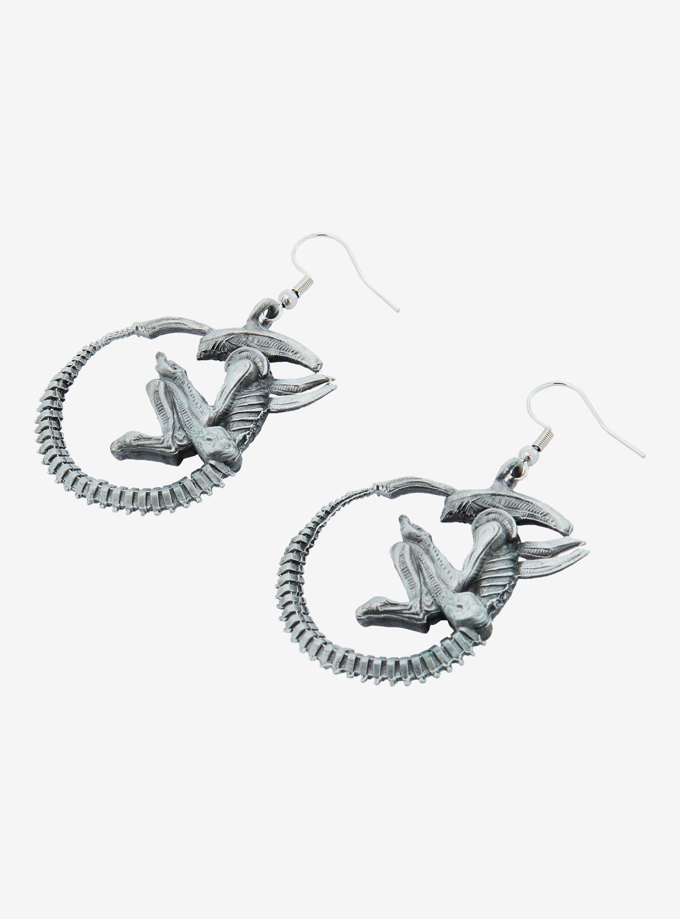 Alien Xenomorph Drop Earrings, , alternate