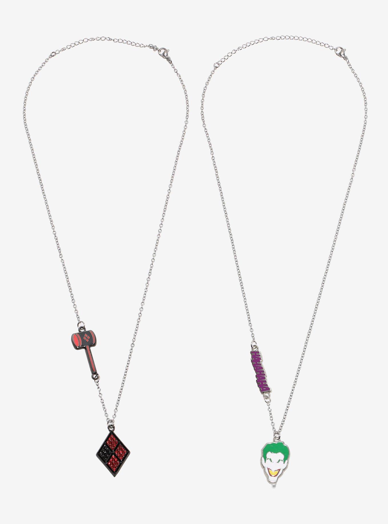 DC Comics Joker & Harley Quinn Best Friend Necklace Set, , hi-res