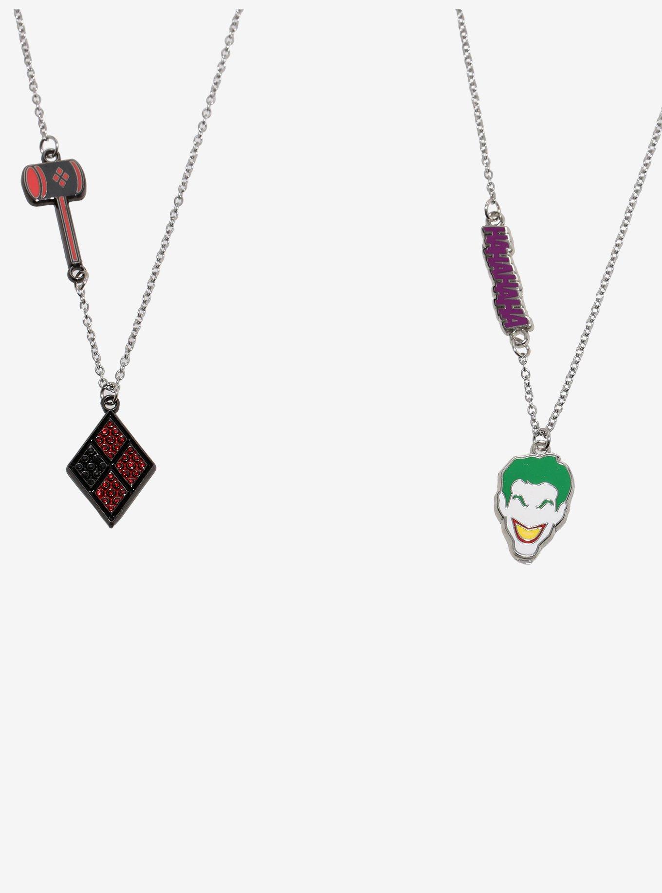 DC Comics Joker & Harley Quinn Best Friend Necklace Set, , alternate