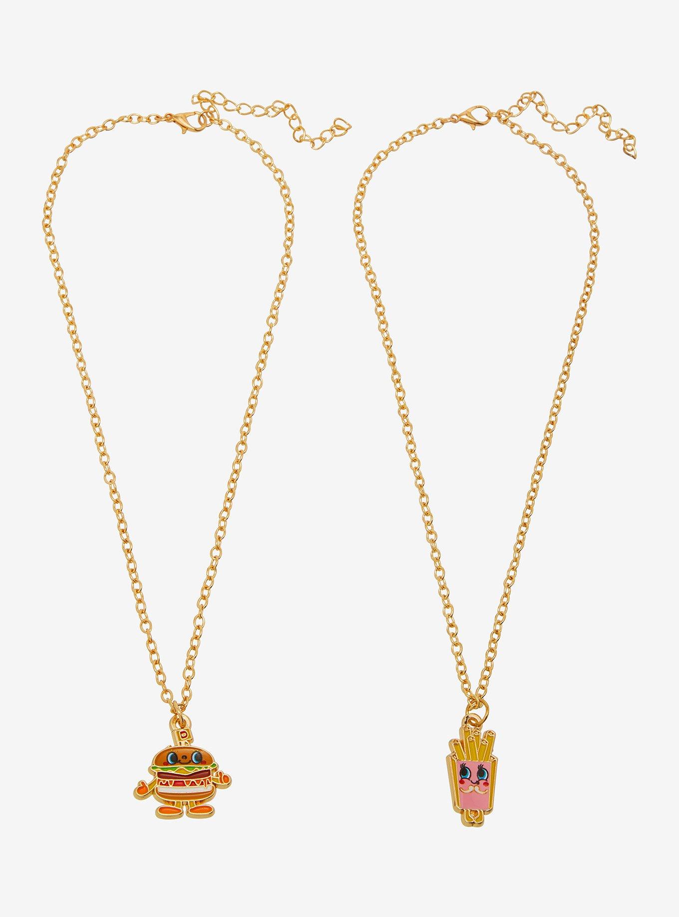 Dokidoki Yummychums Burger & Fries Best Friend Necklace Set