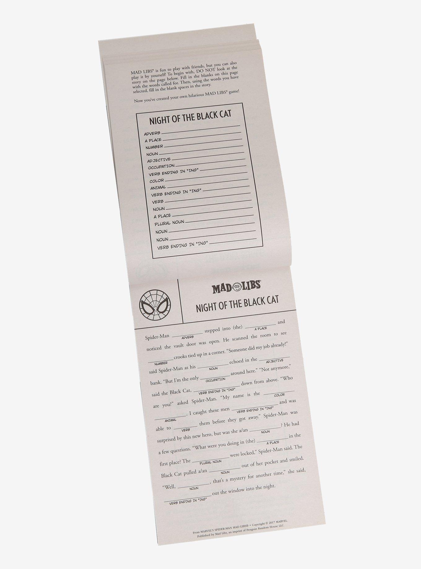 Marvel Spider-Man Mad Libs: World's Greatest Word Game Book, , alternate
