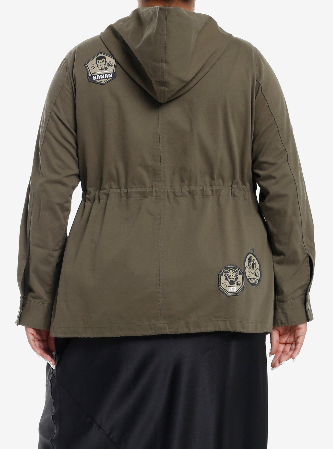 Her Universe Star Wars Rebels Cargo Shacket Plus Size Her Universe Exclusive, MILITARY  OLIVE, alternate