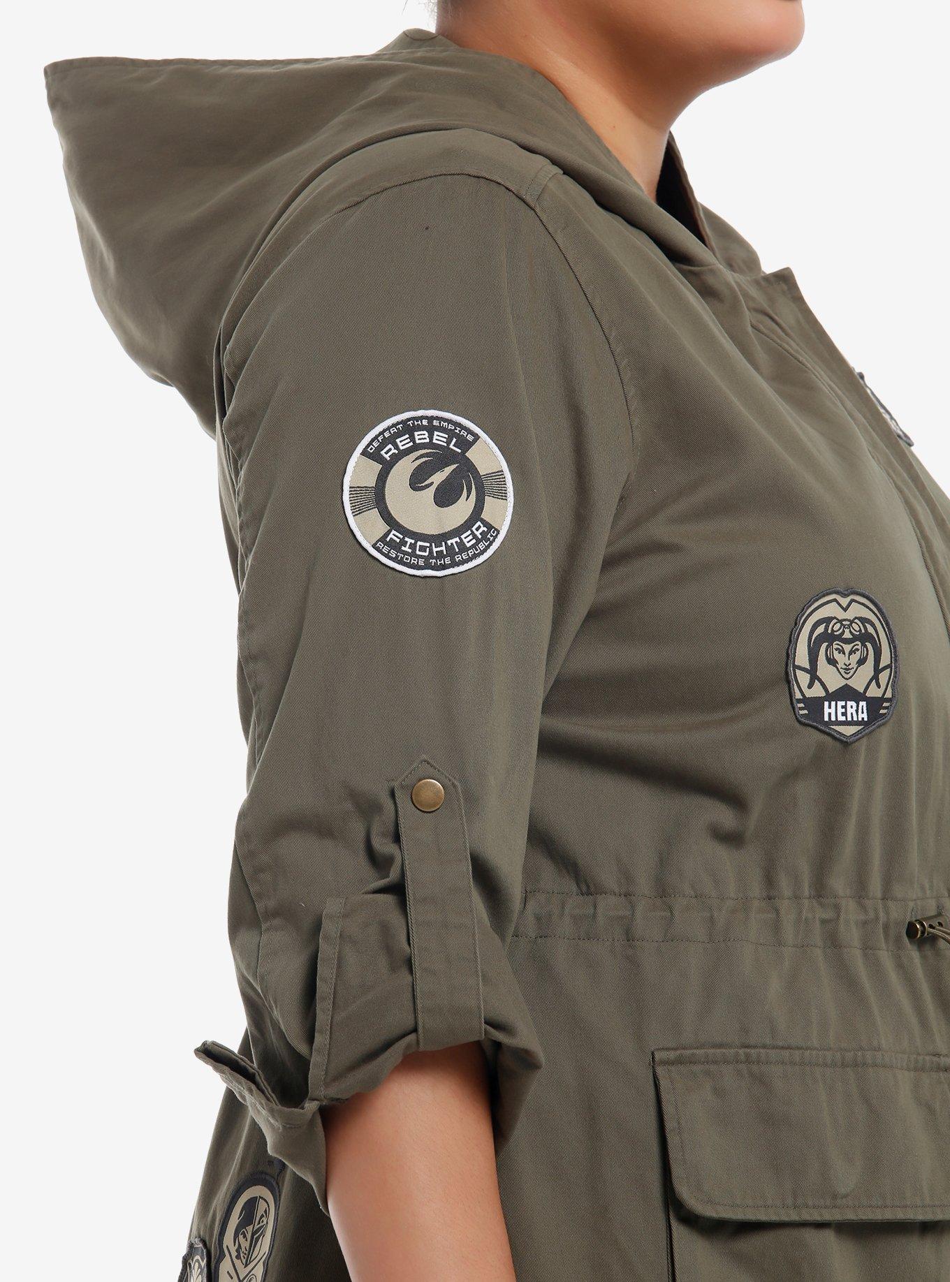 Her Universe Star Wars Rebels Cargo Shacket Plus Size Her Universe Exclusive, MILITARY  OLIVE, alternate