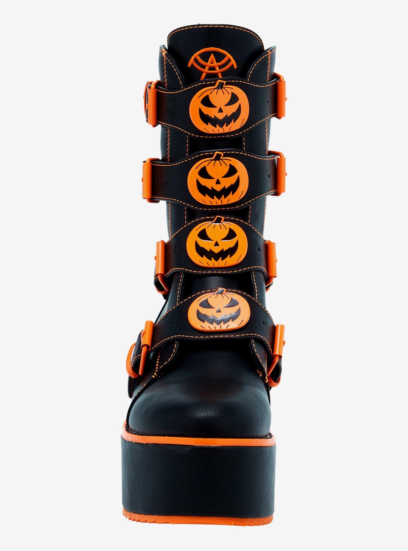 Strange Cvlt Jack-O'-Lantern Buckle Platform Boots, MULTI, alternate