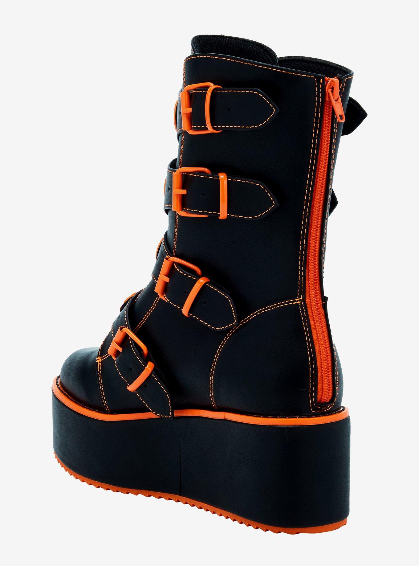 Strange Cvlt Jack-O'-Lantern Buckle Platform Boots, MULTI, alternate